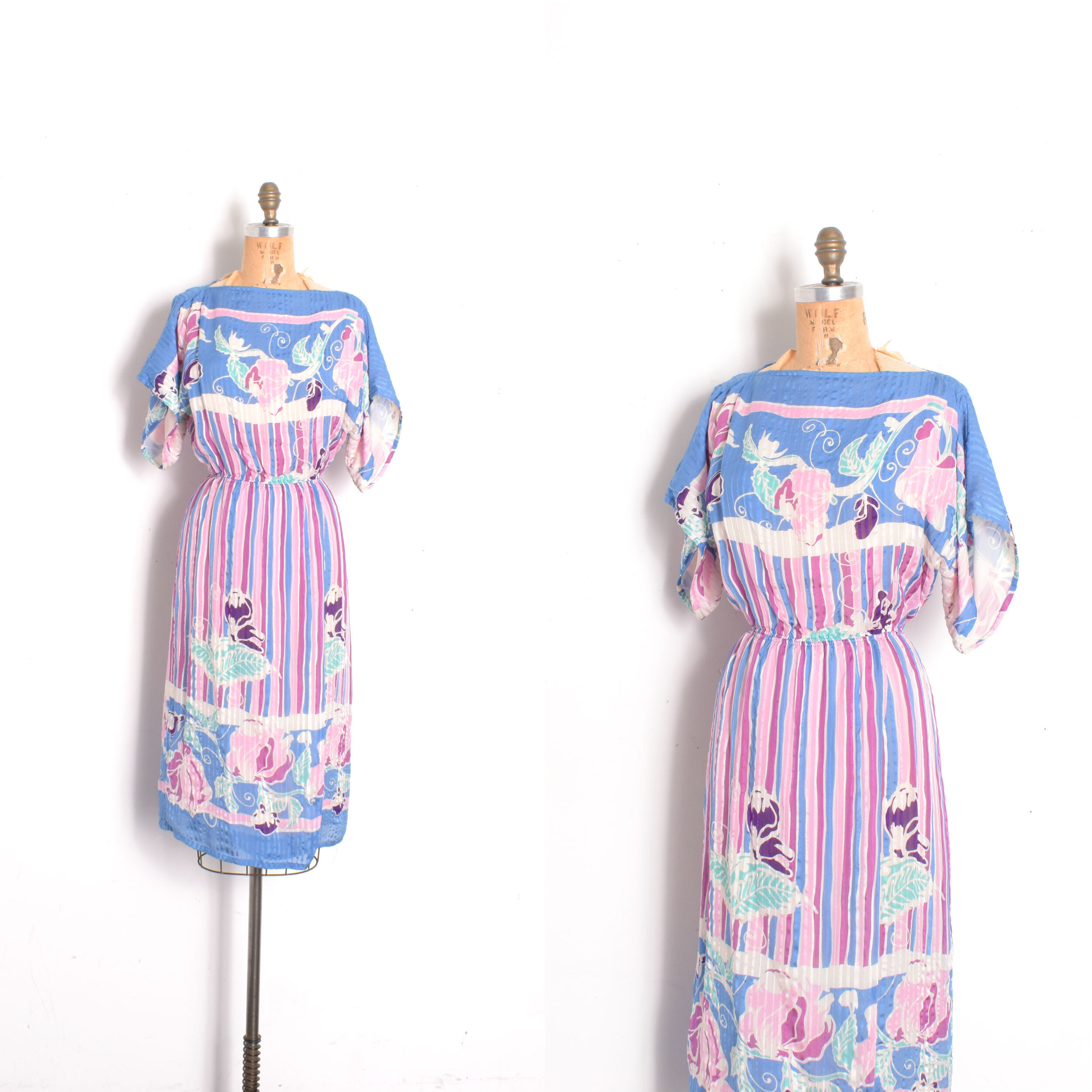 1980s Umi Collections Printed Silk dress-medium