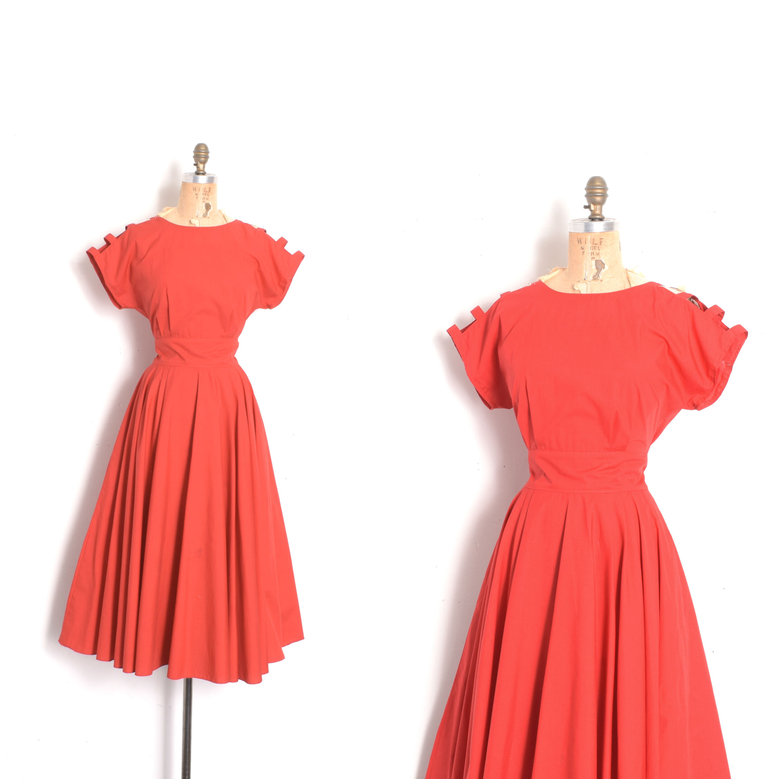 1980s Cutout Shoulder Dress-small