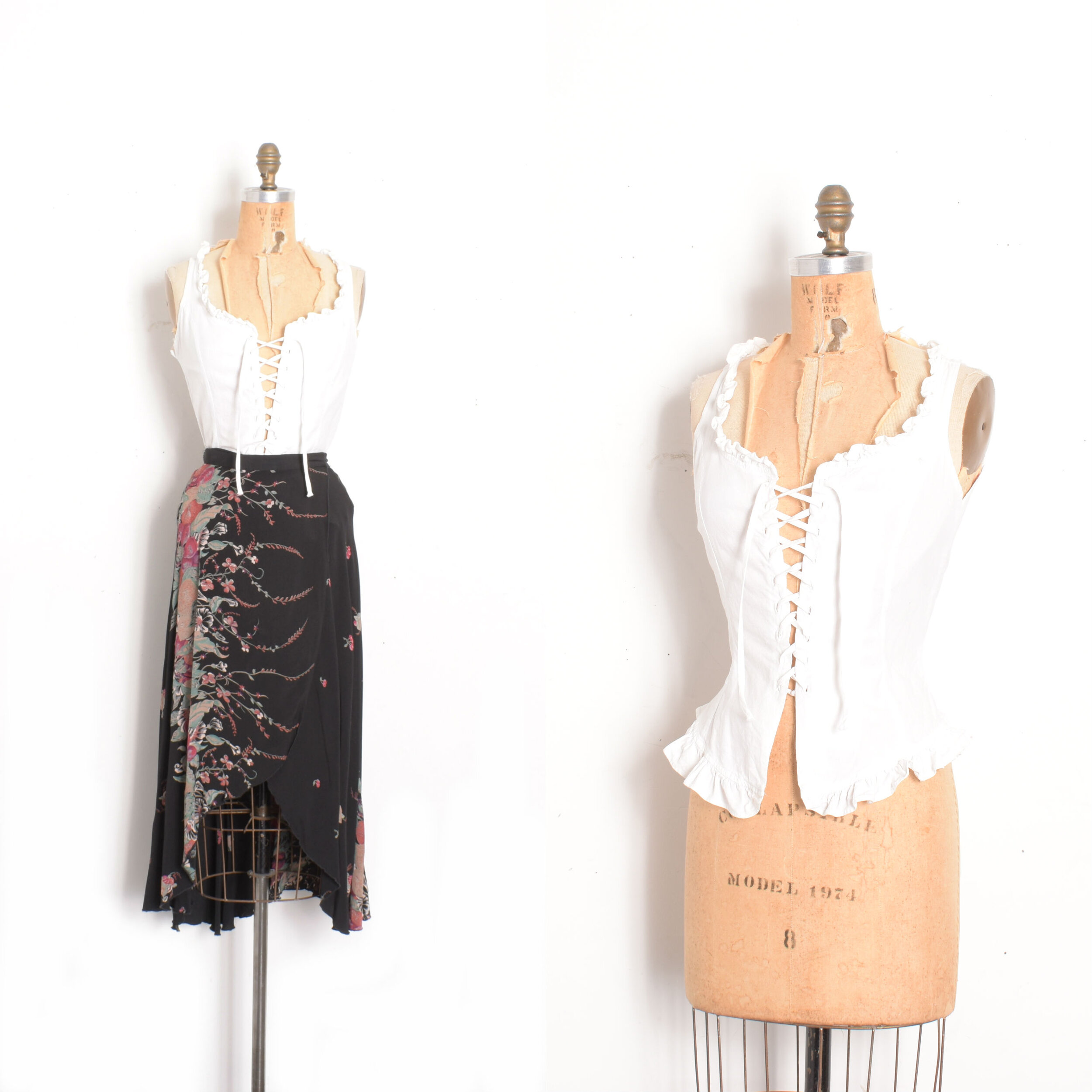 '90s Cotton Corset Top-S/M