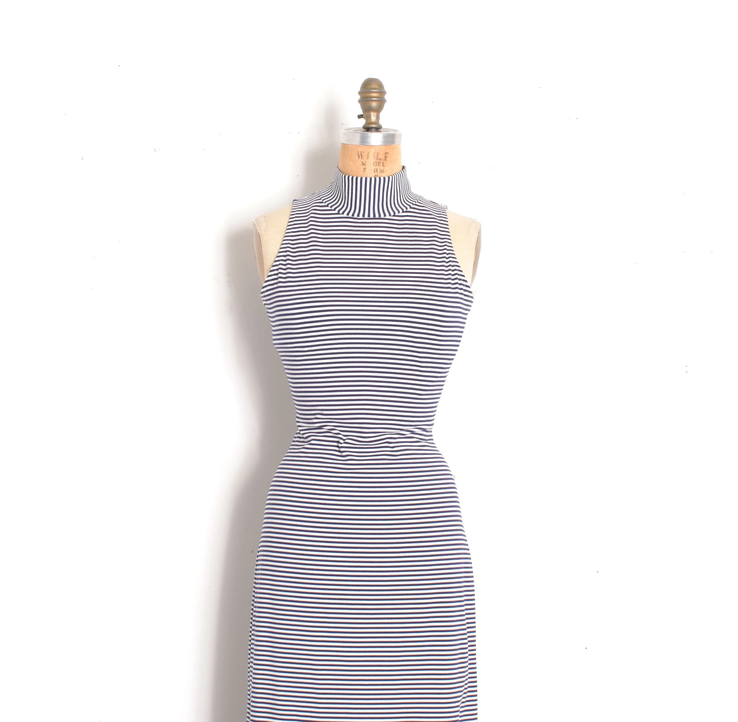 90s Striped Cotton Stretchy Maxi Dress-S/M La Poubelle Vintage 90s Striped Cotton Stretchy Maxi Dress-S/M La Poubelle Vintage