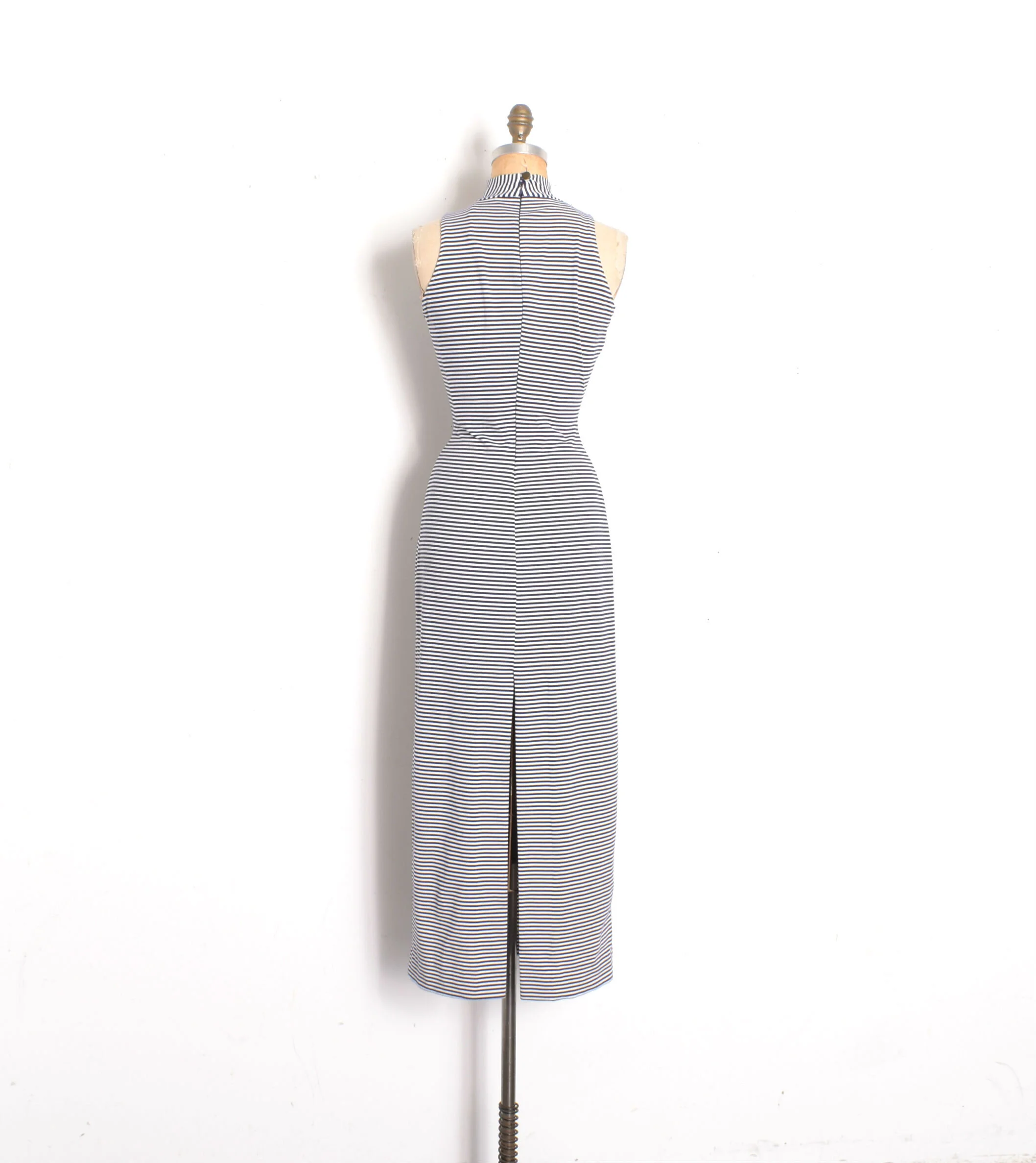 90s Striped Cotton Stretchy Maxi Dress-S/M  La Poubelle Vintage