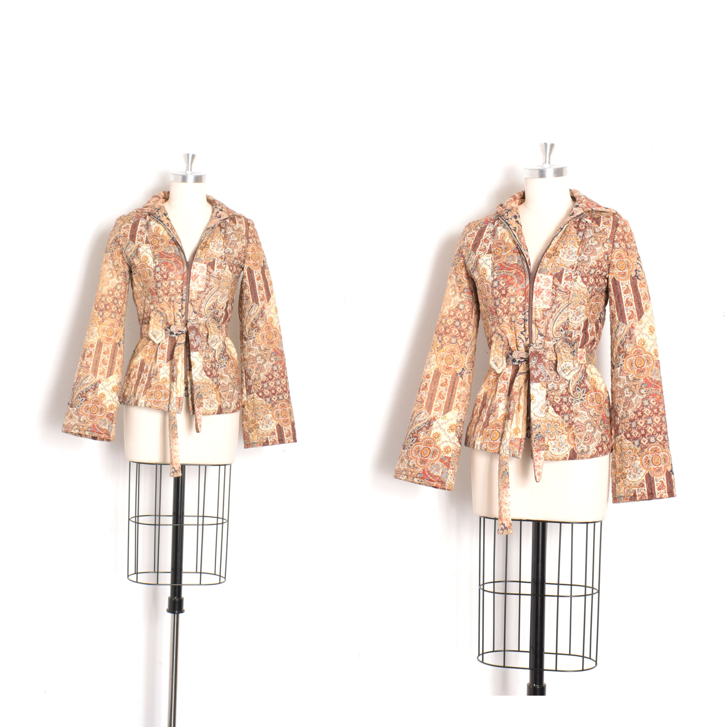 1970s Quilted Jacket with Hood-XS