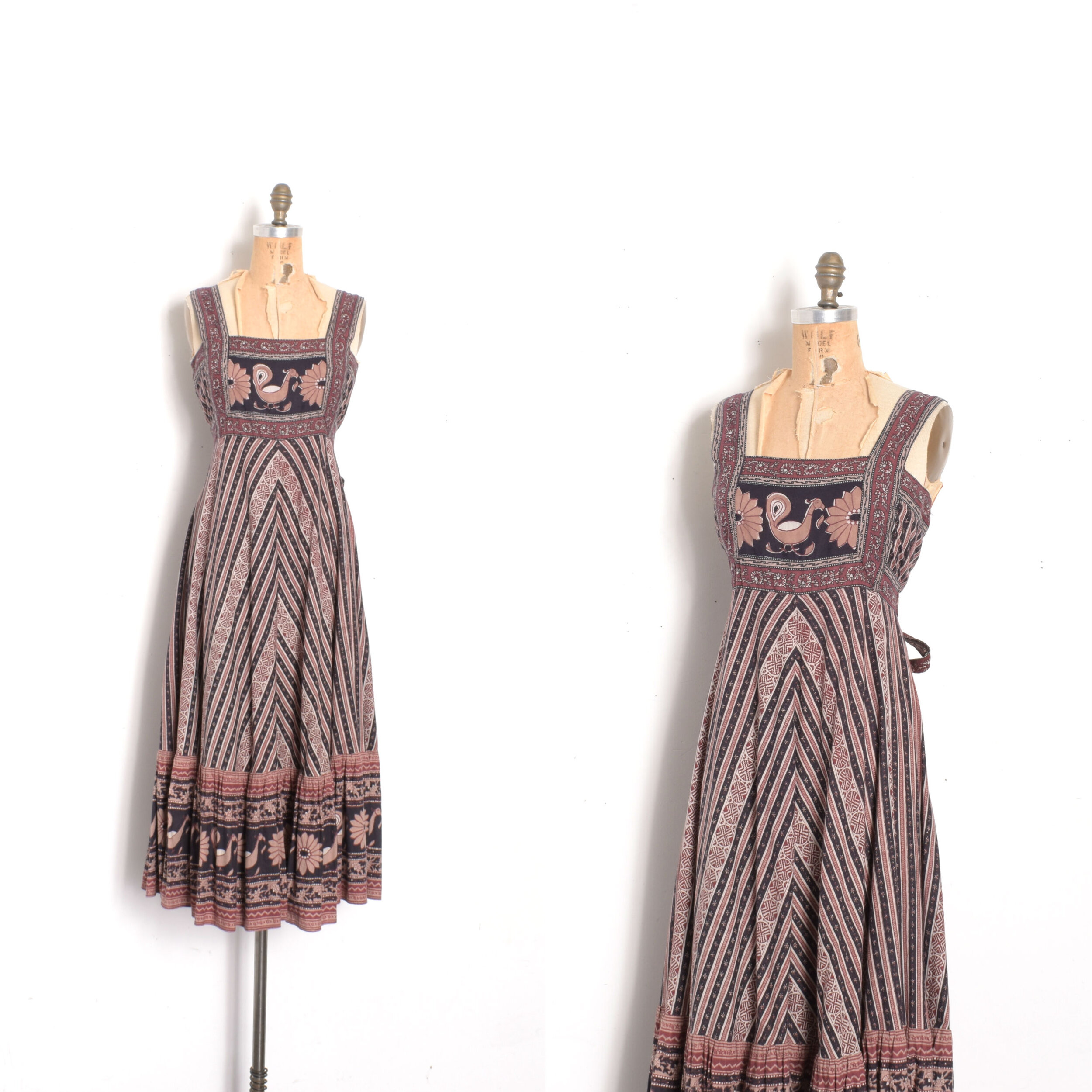 1970s Ritu Kumar for Judith Ann Indian Cotton Dress-medium