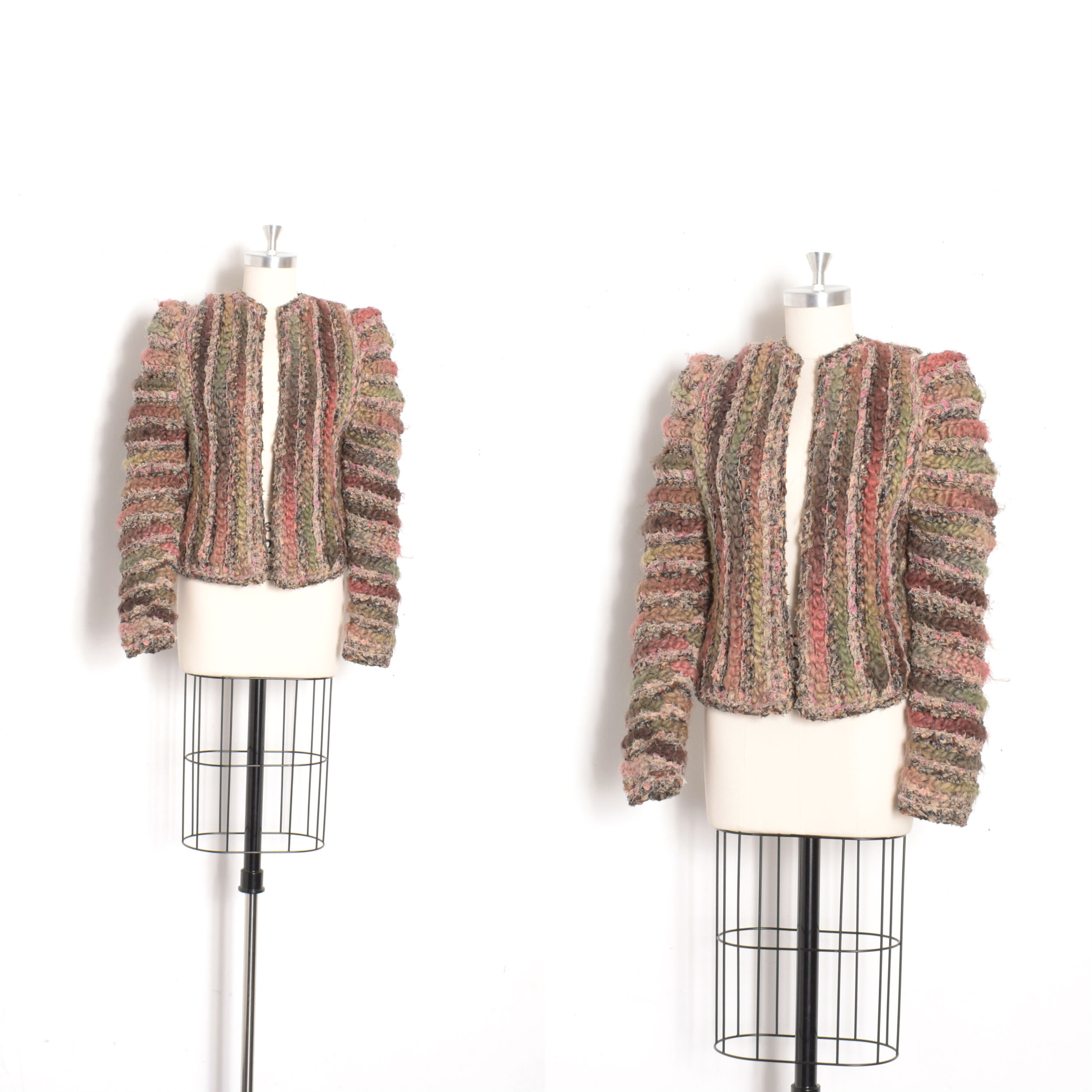 1980s Estelle Gracer Ombre Chunky Cardigan-S/M