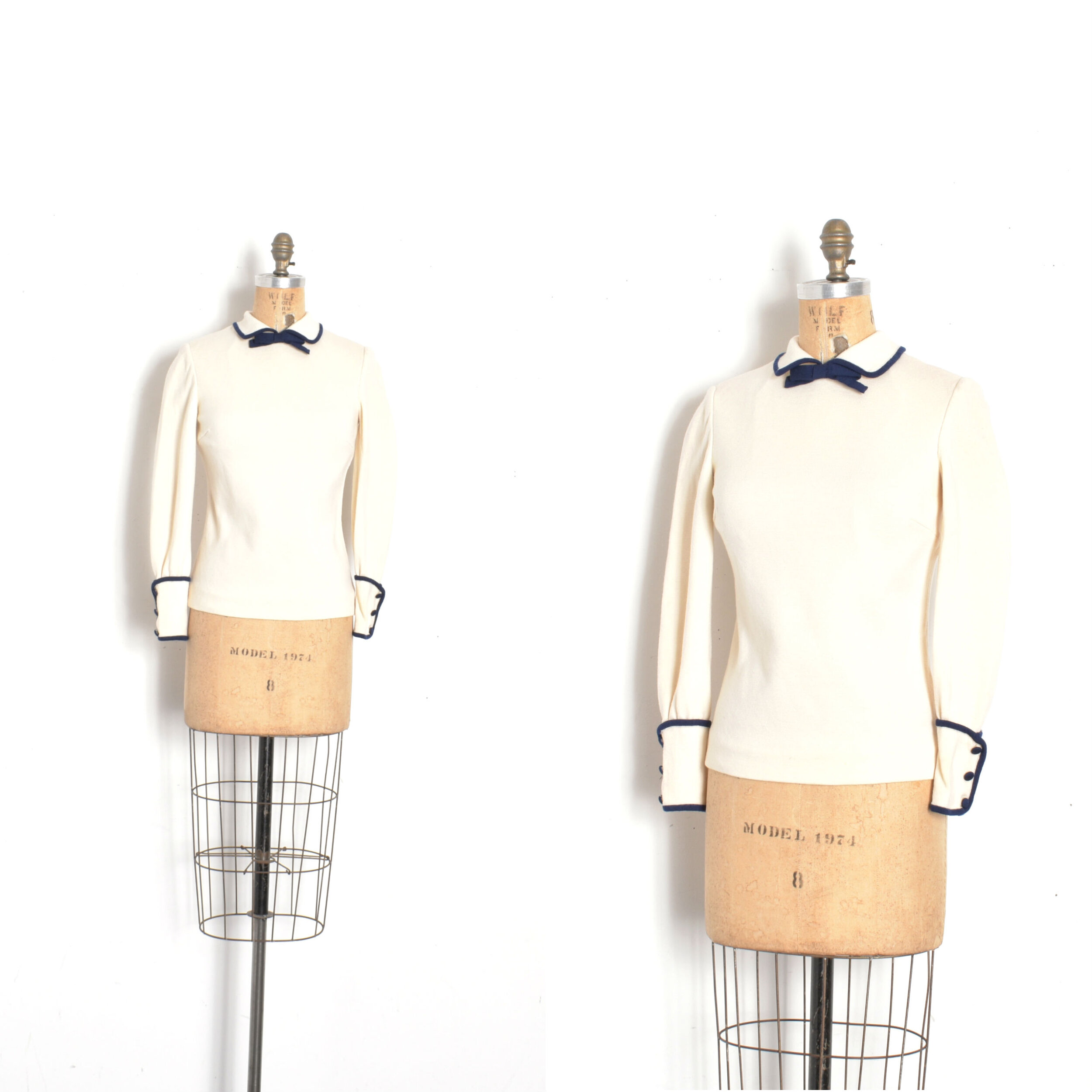 1960s Wool Bow Sweater-XS/S