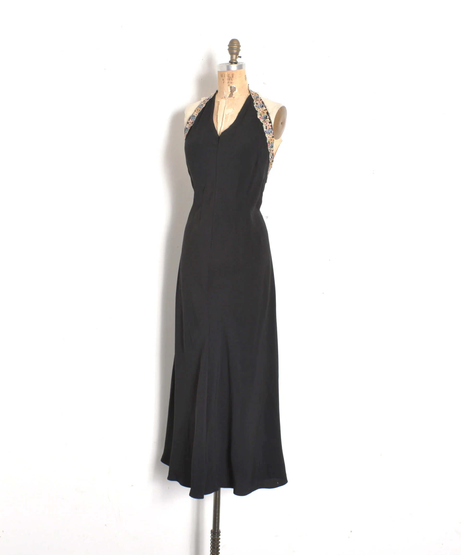 1930s Halter Neck Bias Gown-large  La Poubelle Vintage
