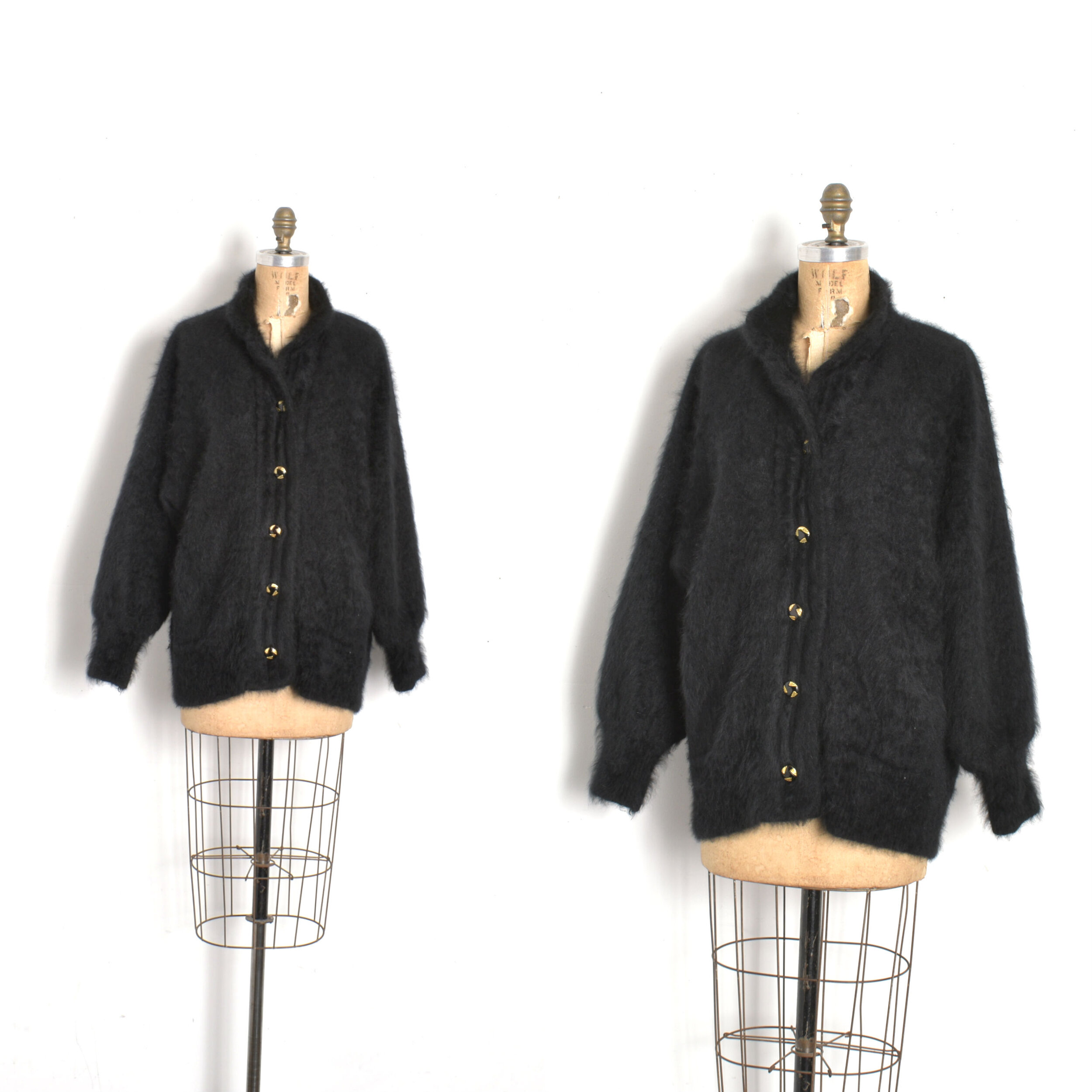 1980s Oversized Angora Cardigan-S/M/L