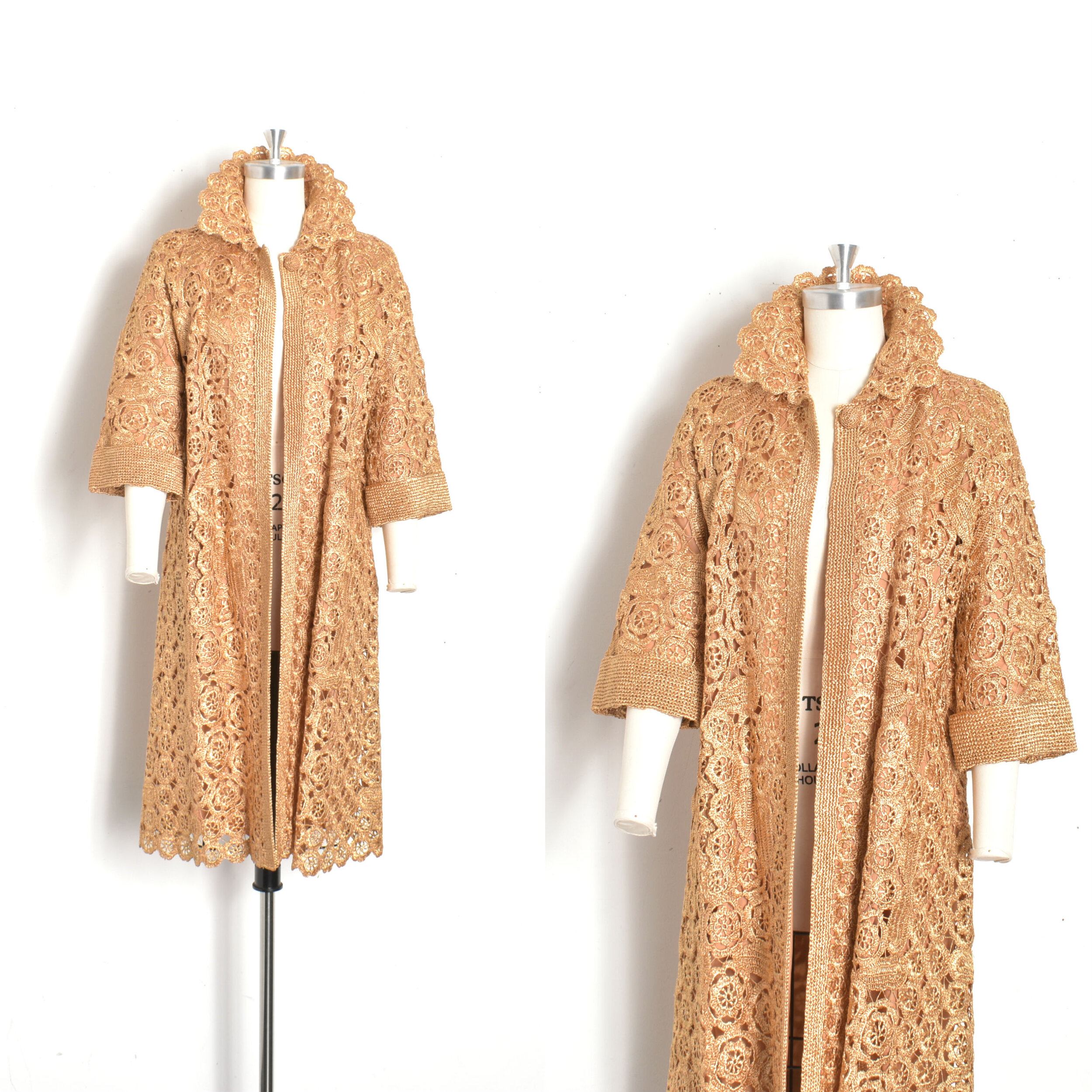 1960s Gold Raffia Jacket-S/M