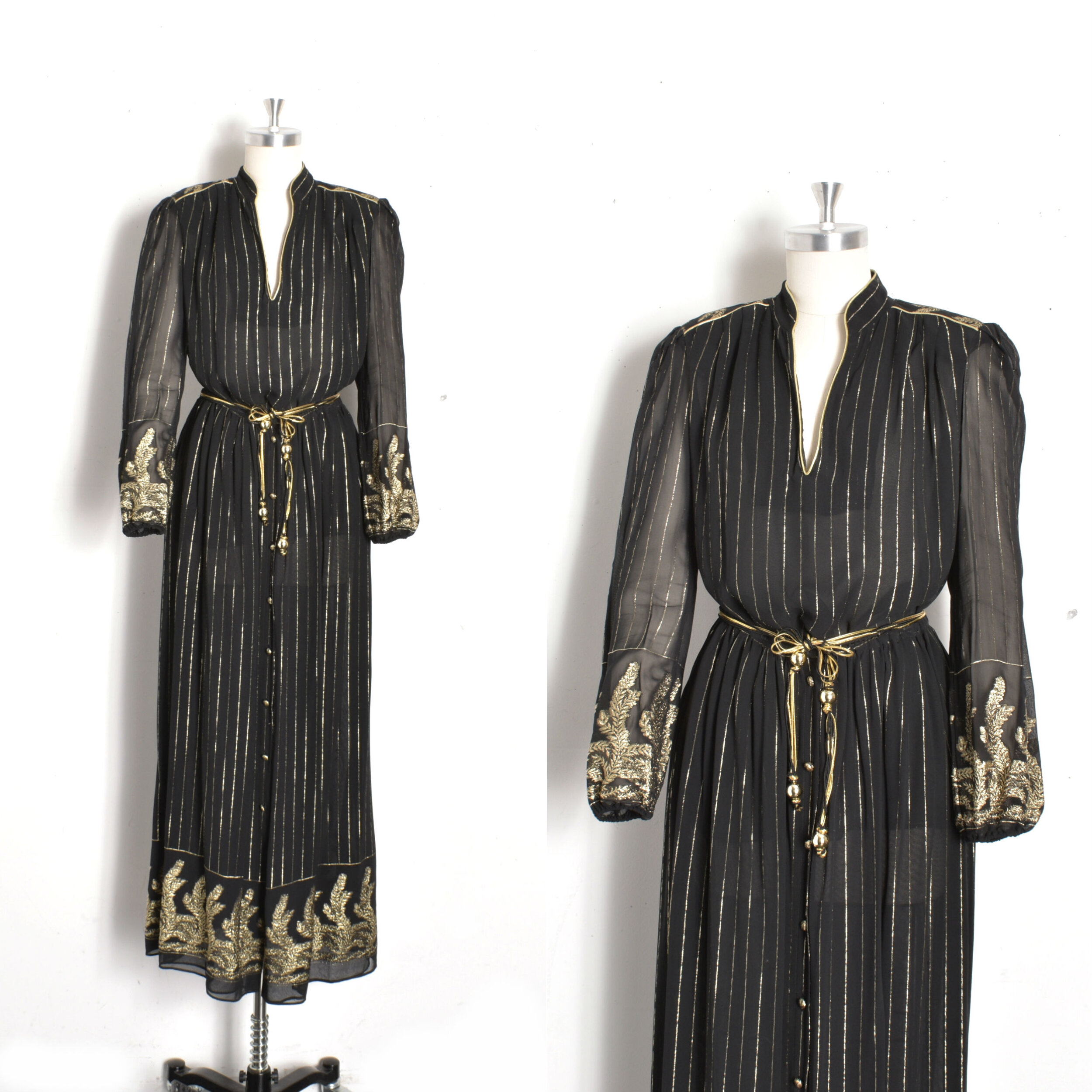 1970s Gold Striped Two-Piece Set-S/M