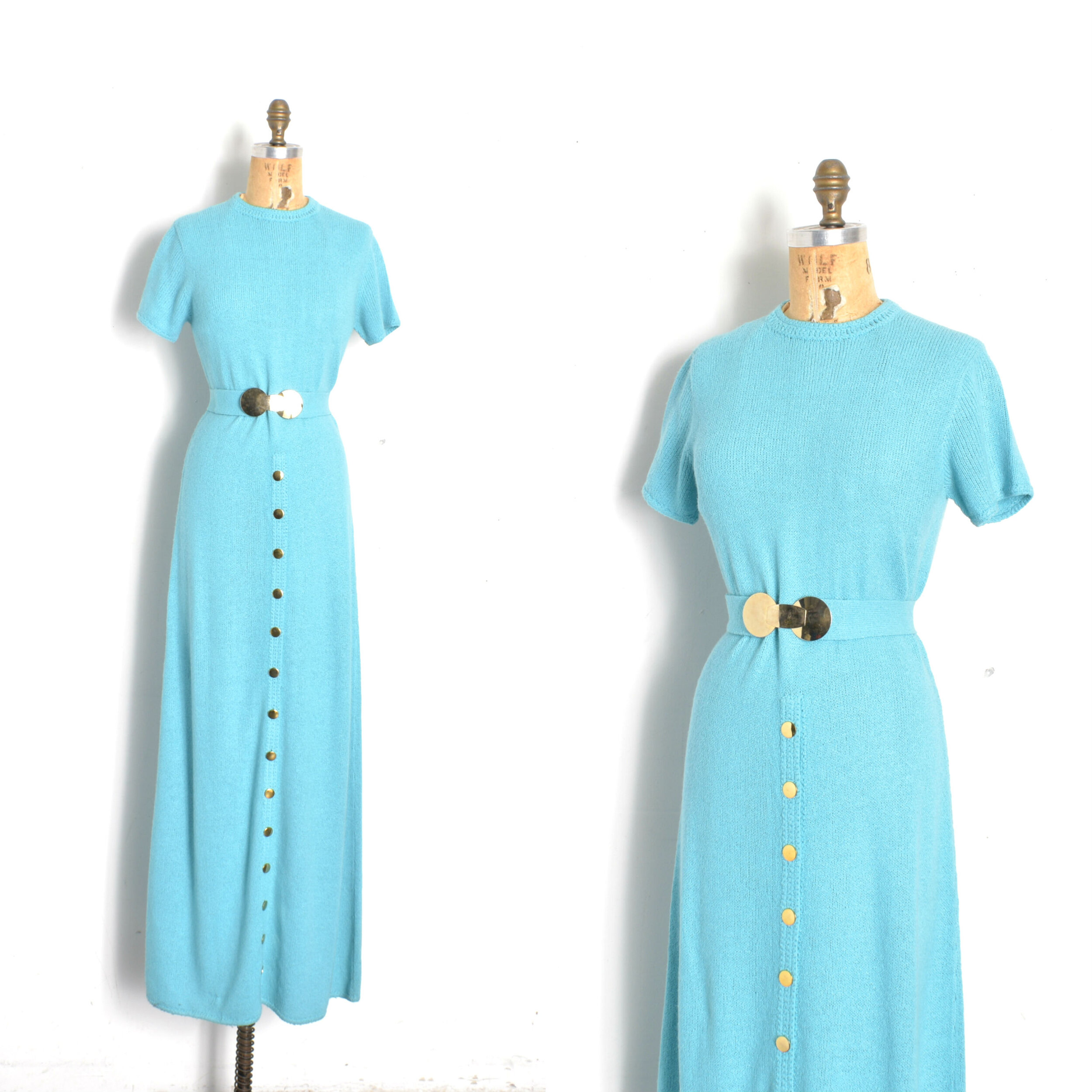 1970s St. John Knit Maxi Dress-medium