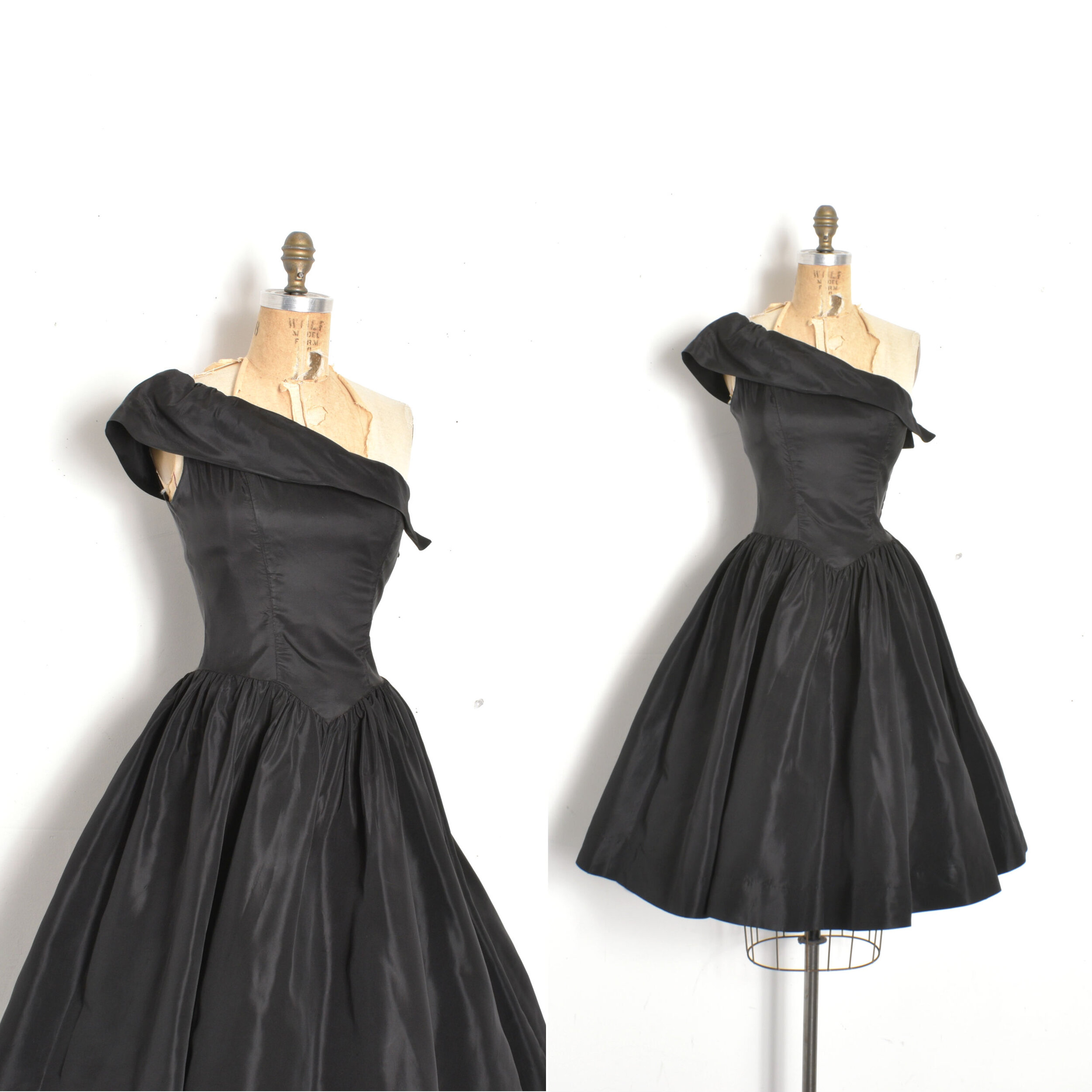 1940s One Shoulder Party Dress-small