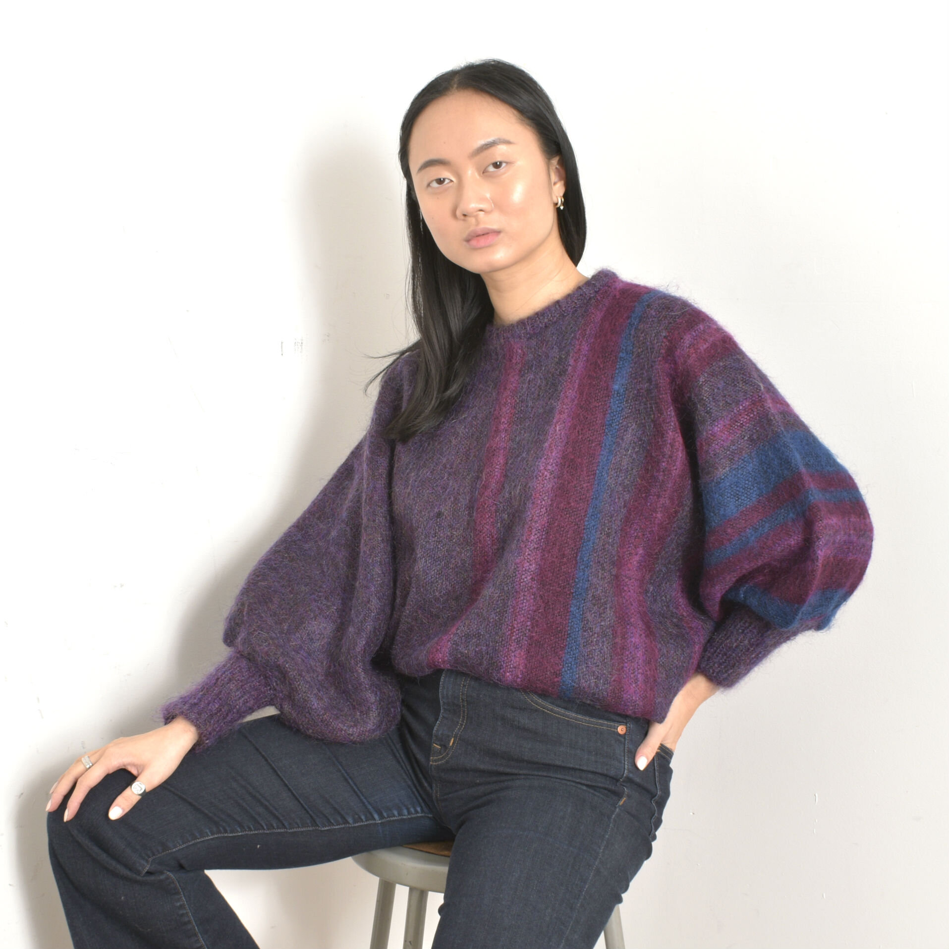 1980s Batwing Slouchy Mohair Sweater-S/M/L — La Poubelle Vintage