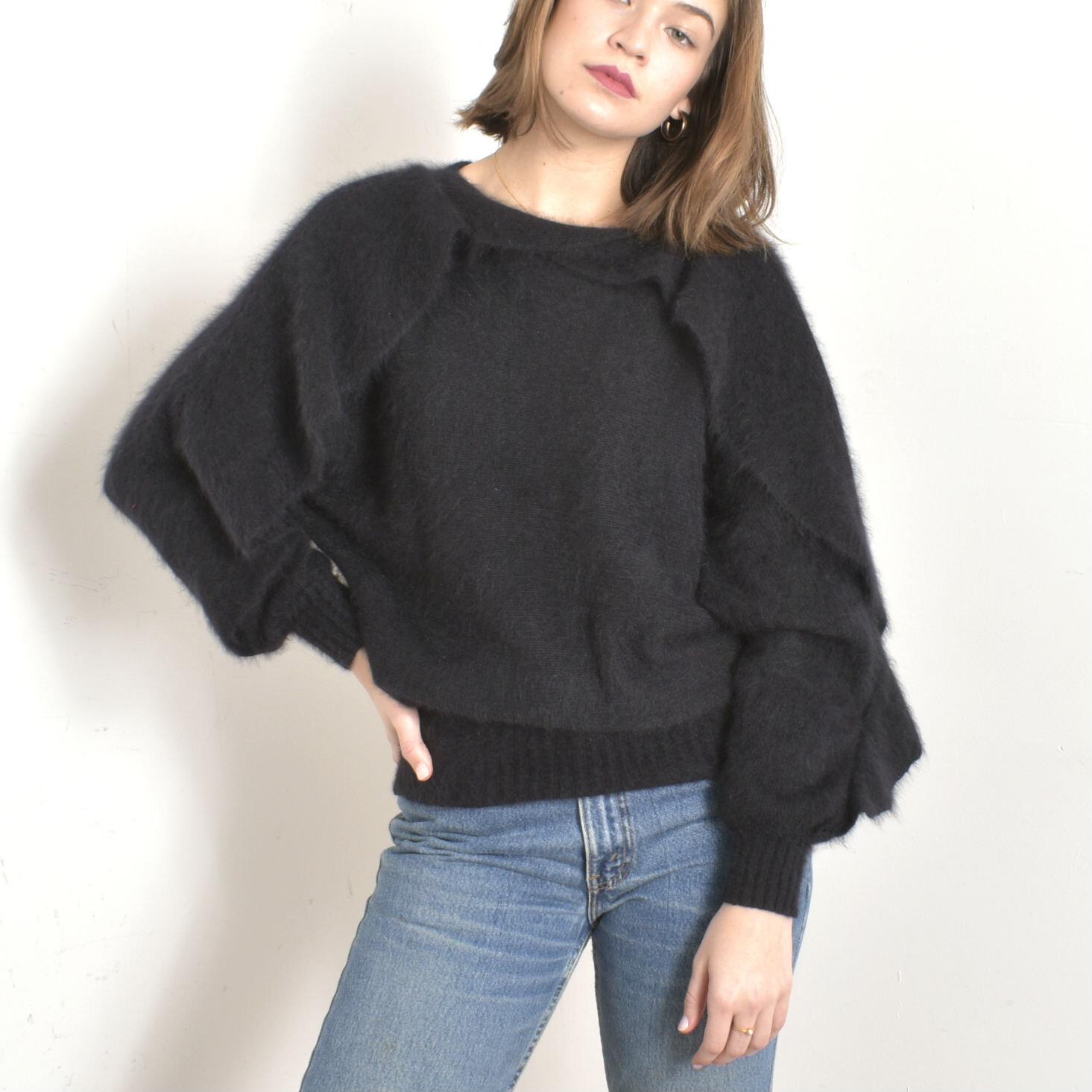 1980s Angora Batwing Sweater-S/M/L