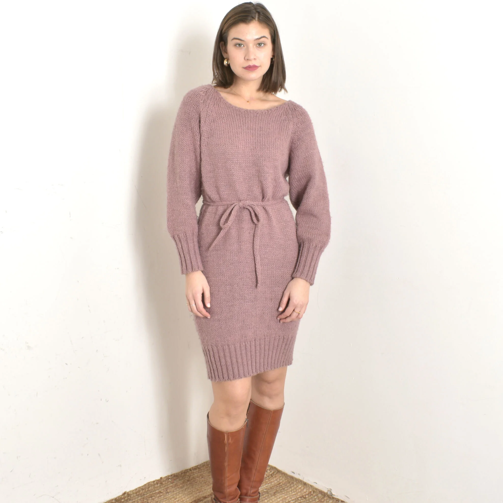 cable knit jumper dress black Seasonal Treats Cable Knit Sweater Dress in Black