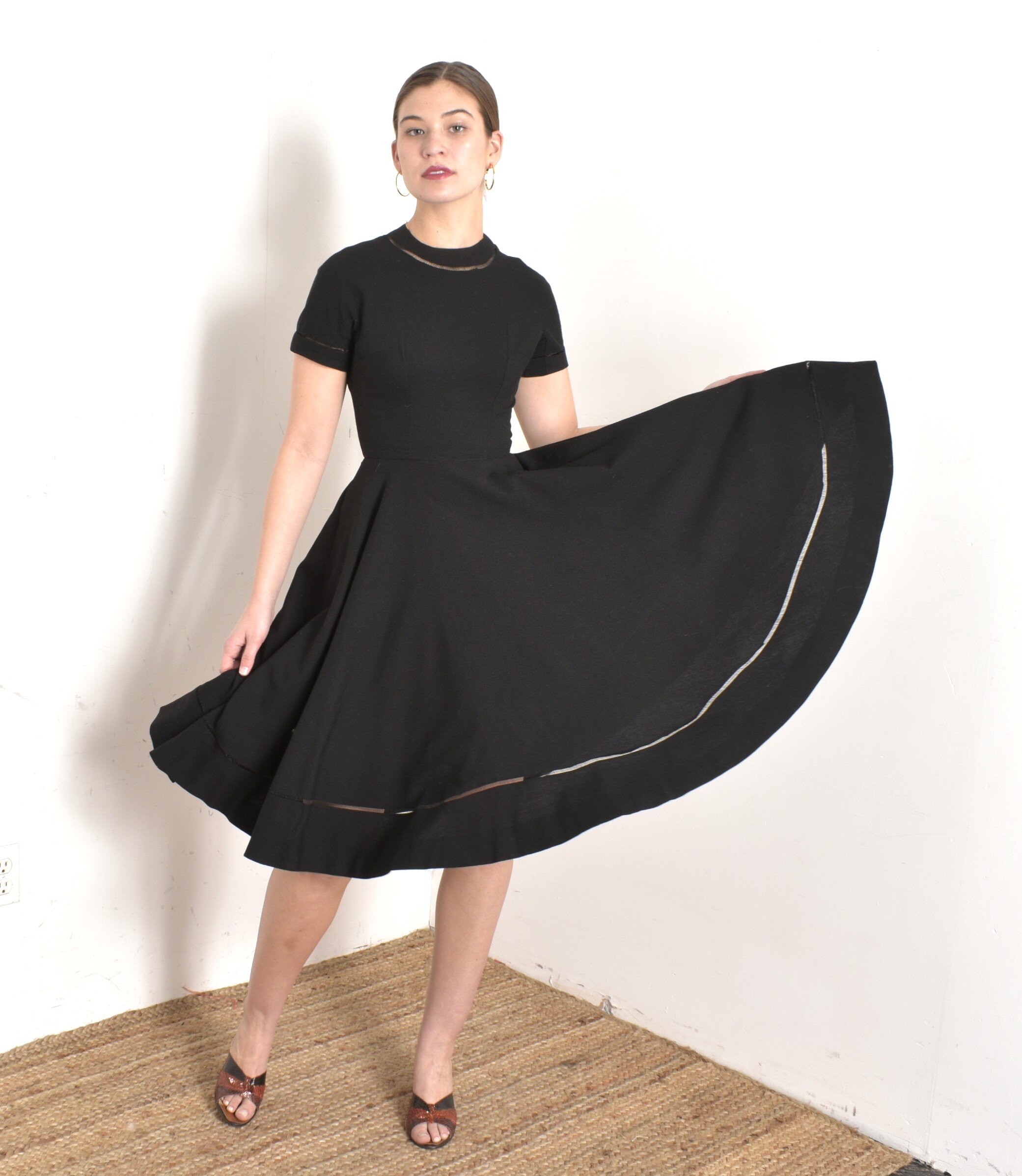 50s skater dress FchengtaiS Kids Girls 50s Polka Dot Vintage Dresses Short Sleeve Swing Party Rockabilly Dress Retro Wedding Casual Skater Dress, Girl's, Size: 7-8