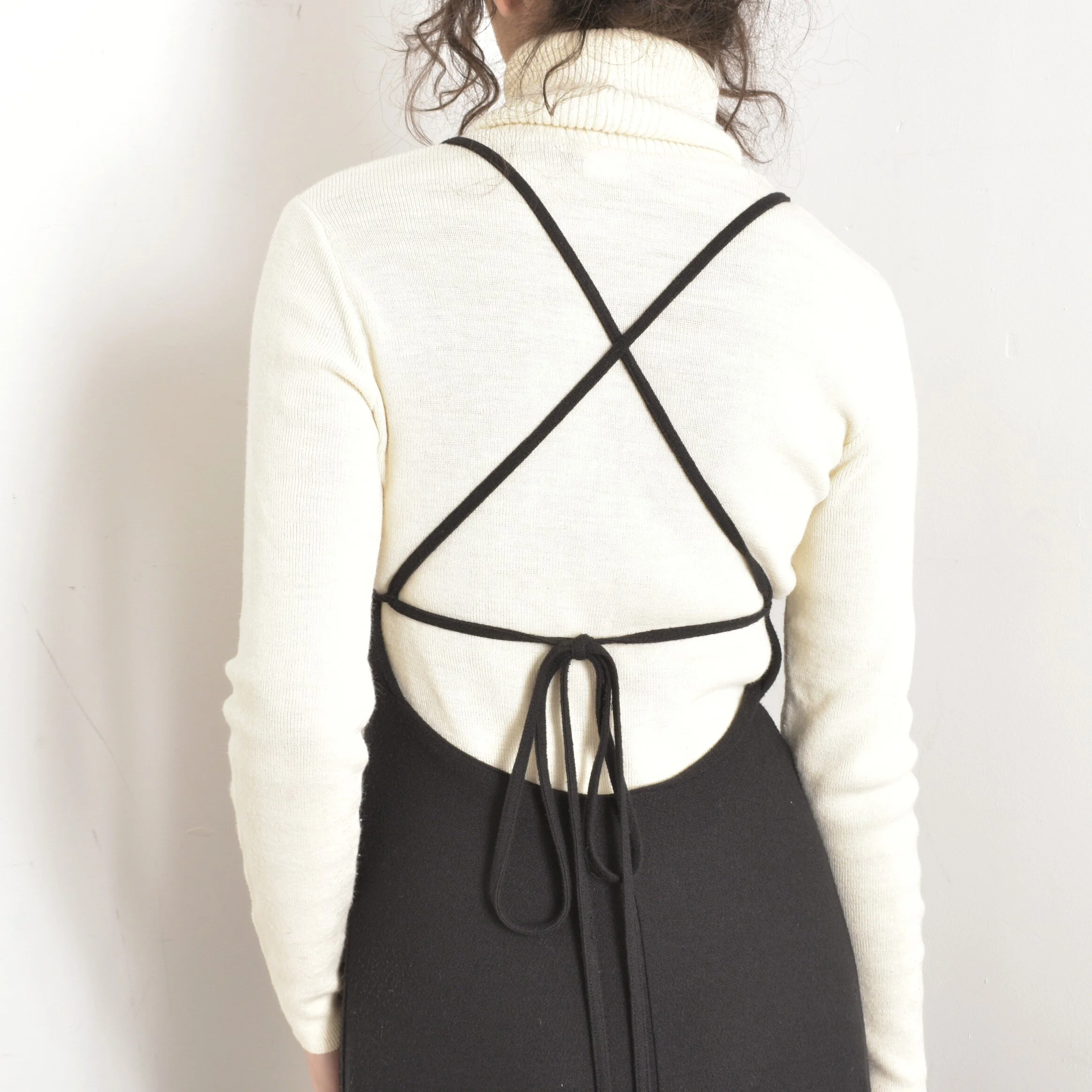 90s Drapey Tie-Back Maxi Dress-XS/S/M  La Poubelle Vintage