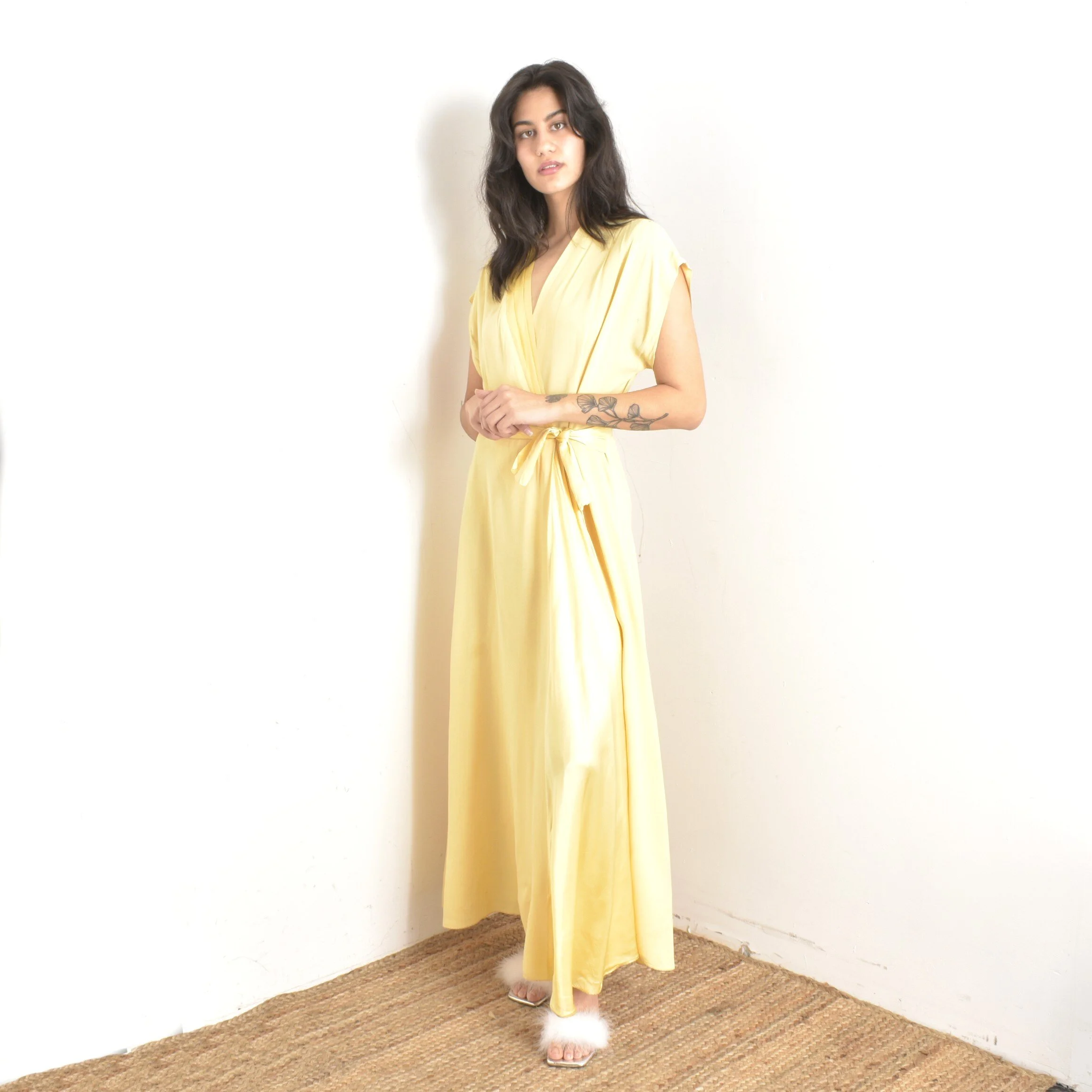 1940s satin dressing gown Veronica satin dressing gown 1940s robe 40s bridal