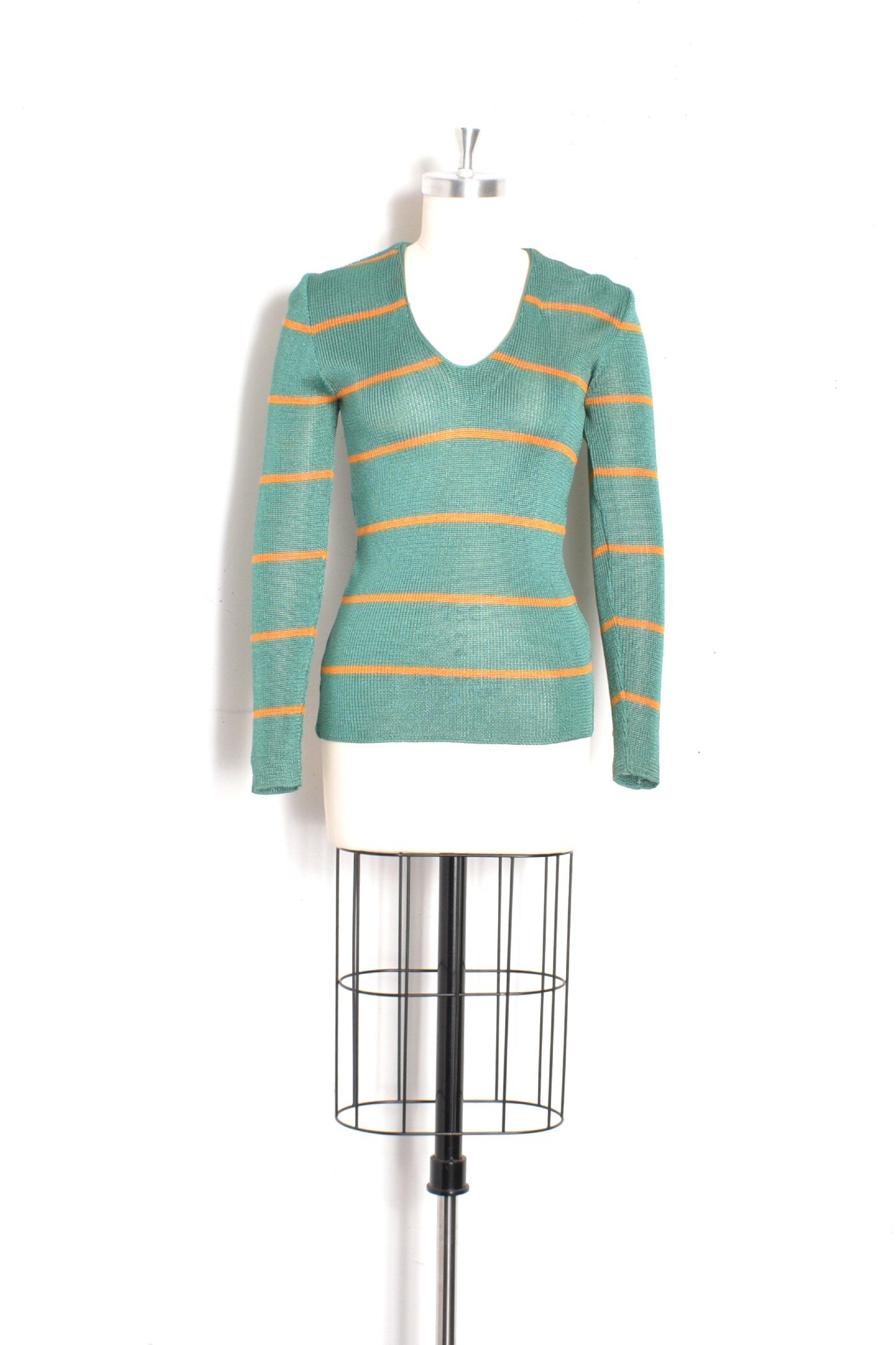 1970s Slinky Striped Sweater-small