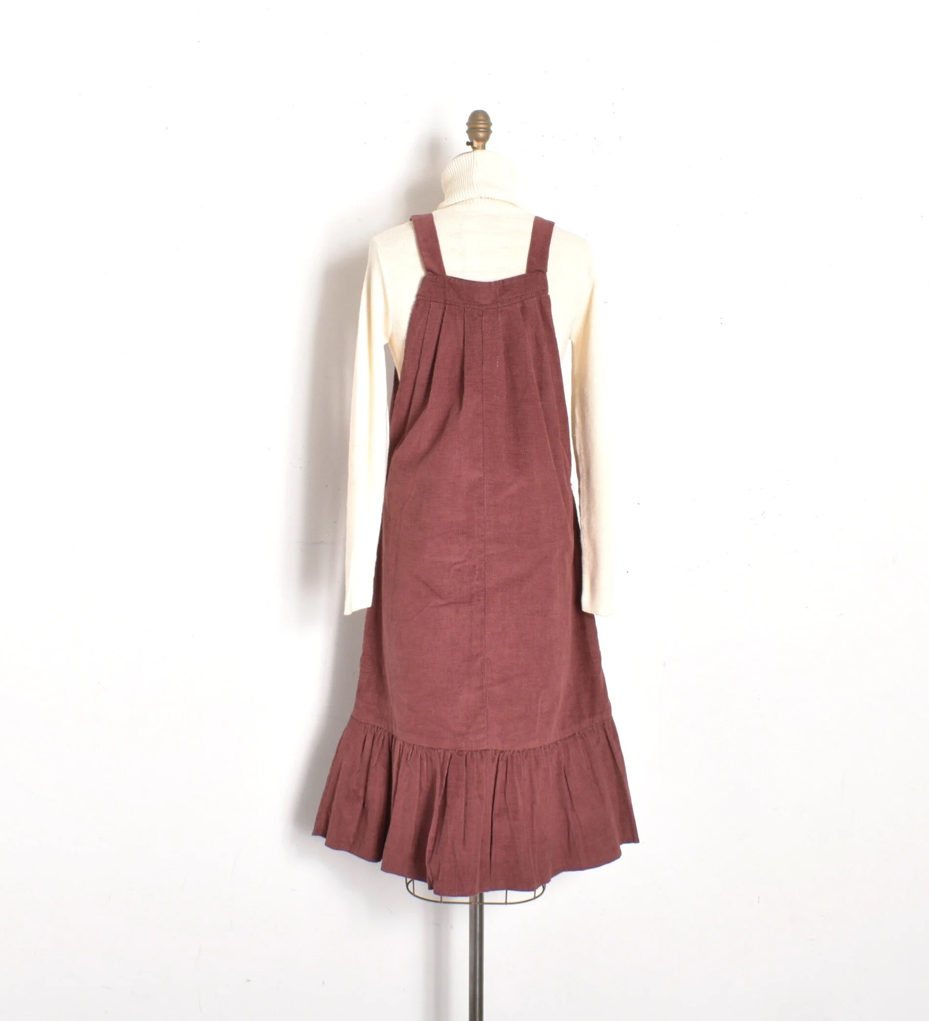 1970s Corduroy Jumper Dress-OSFM  La Poubelle Vintage