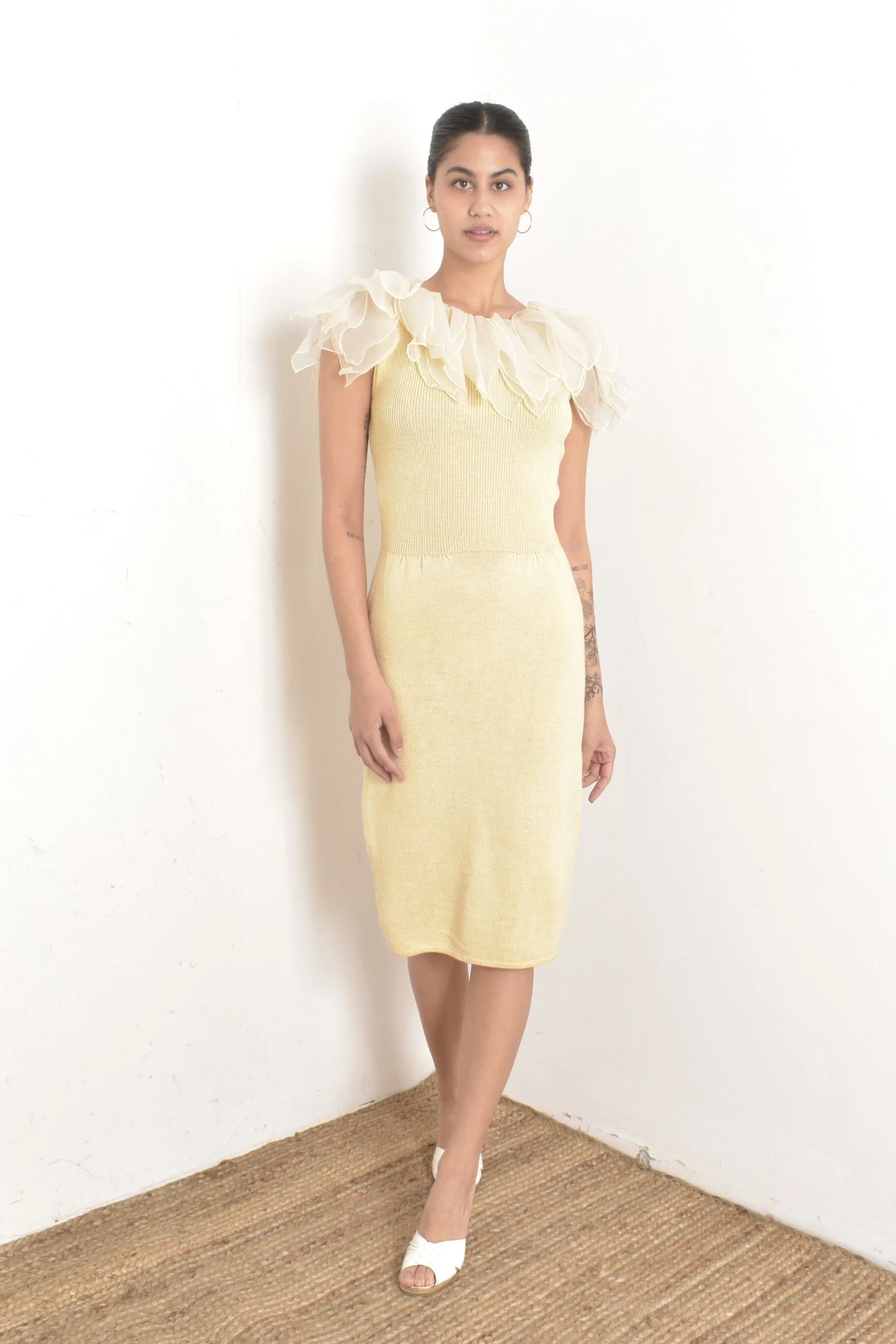 bodycon dress thick straps Prettiest 1980s Oleg Cassini Pink Silk Dress Covered in Iridescent Seq   Shrimpton Couture