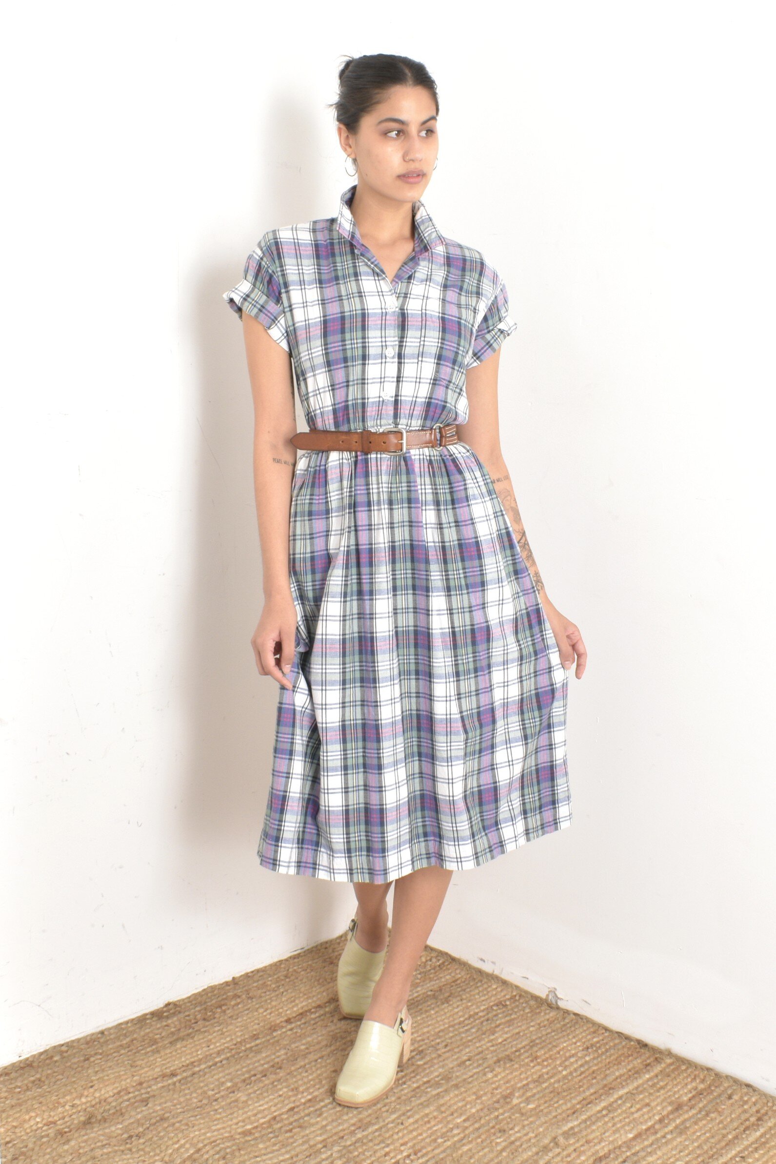 80s plaid cotton shirtdress2.jpeg