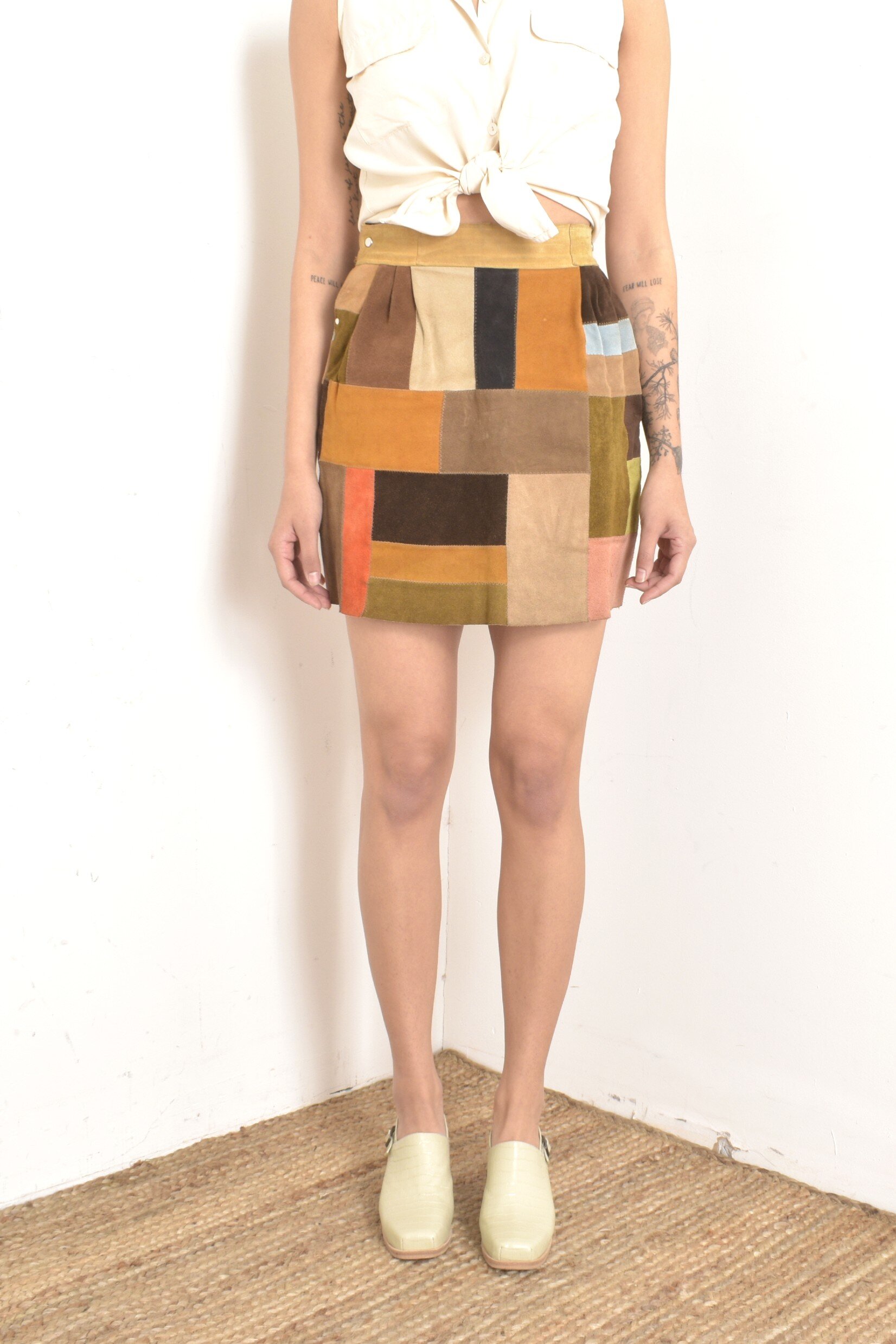 70s patchwork suede mini skirt4.jpeg