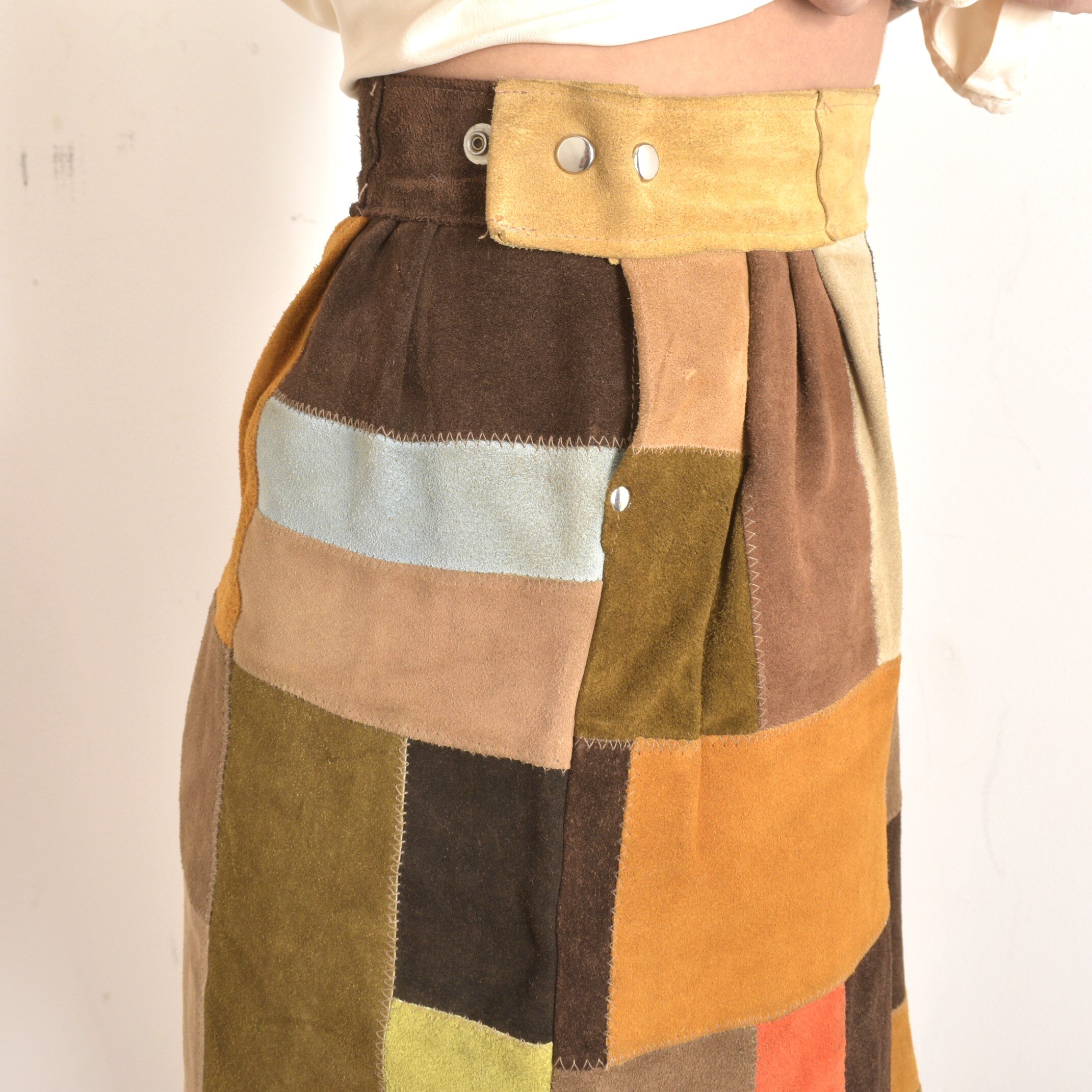 70s patchwork suede mini skirt1.jpeg