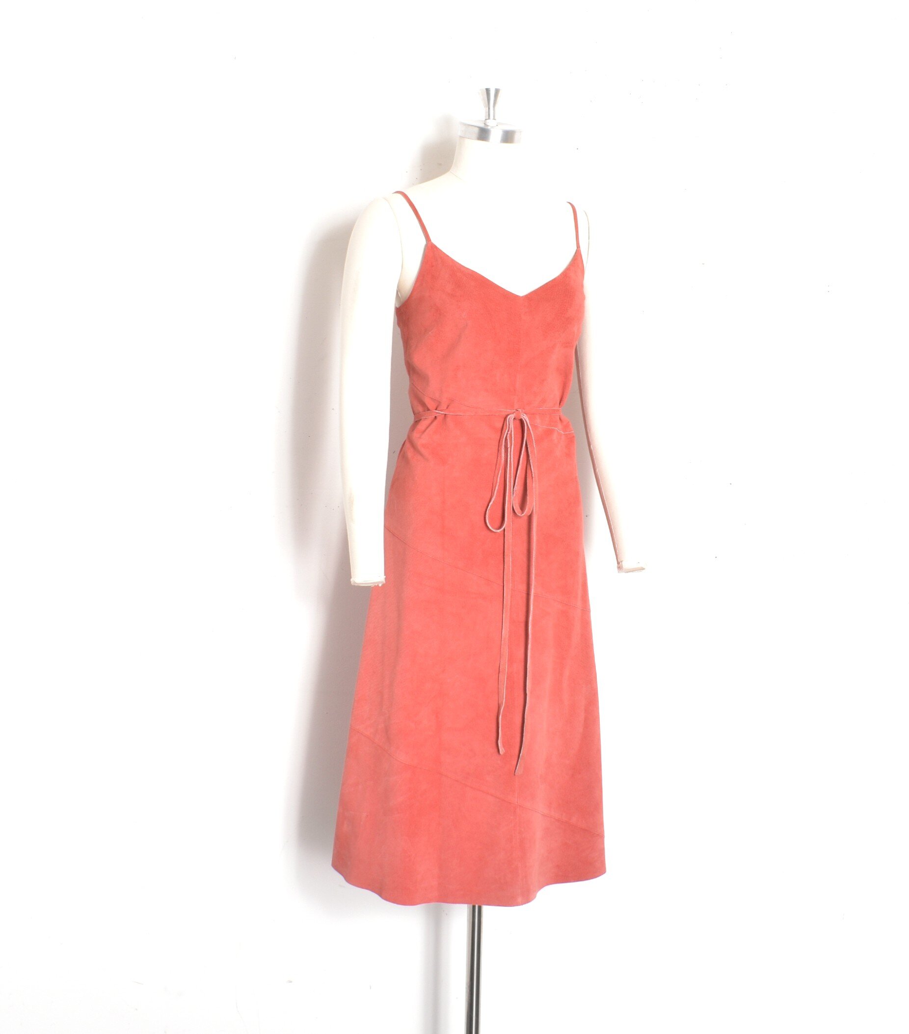 1980s salmon suede dress1.jpeg