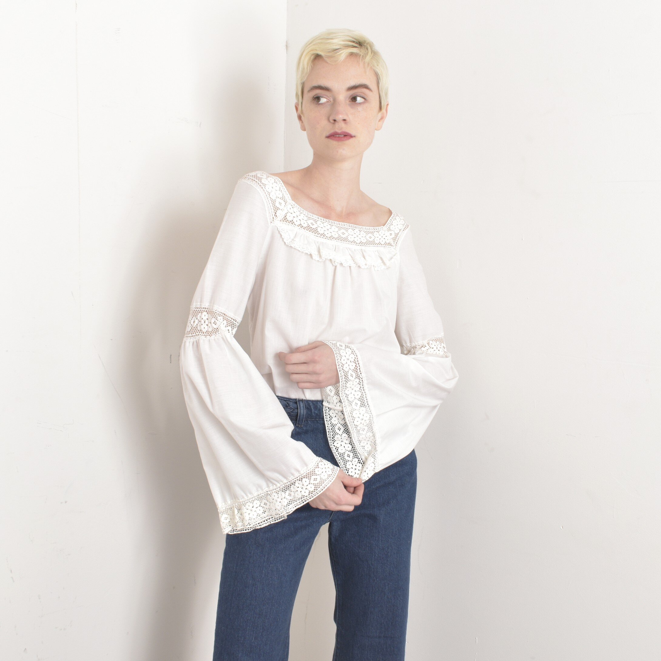 70s white angel sleeve blouse4.jpeg