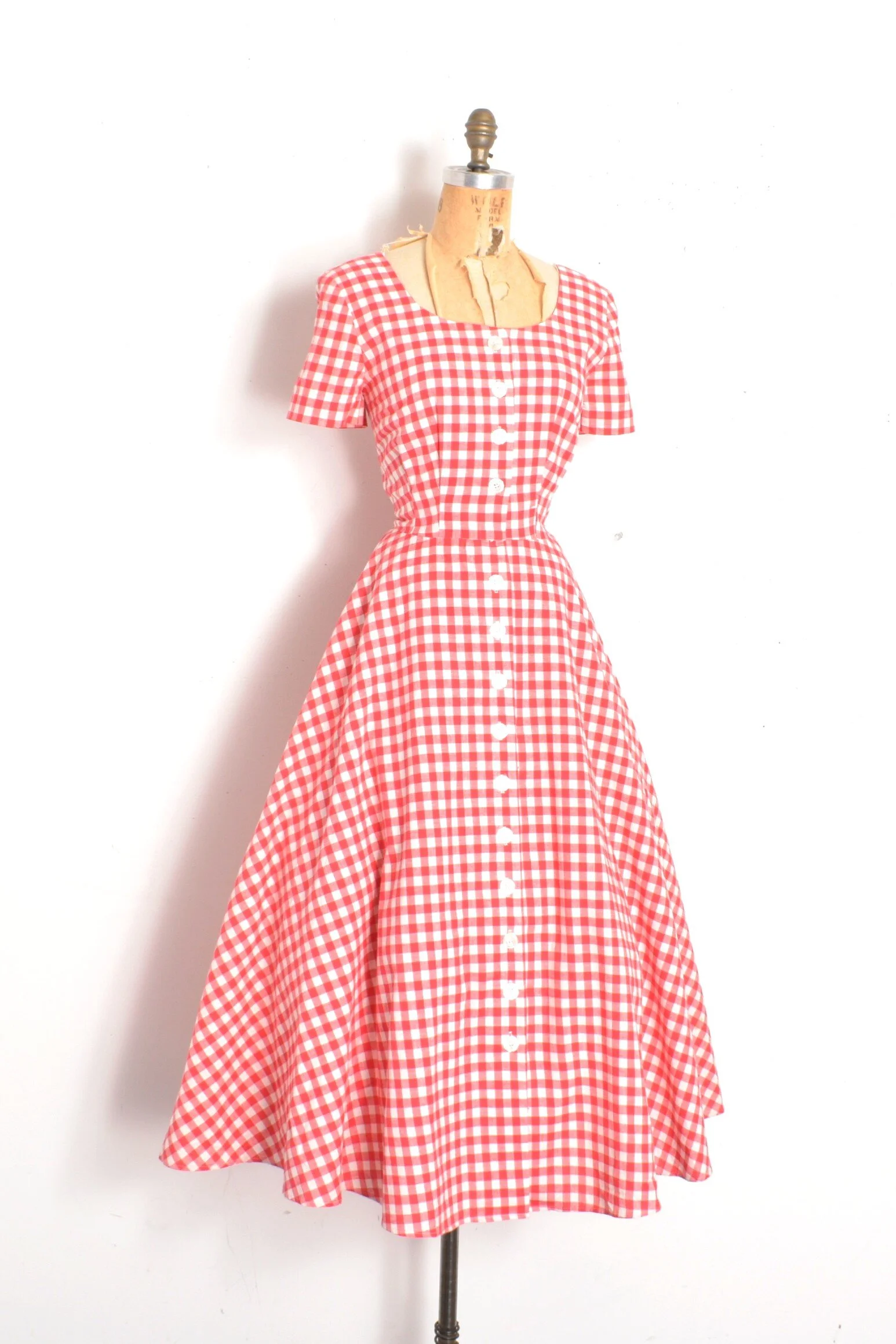 1980s Gingham Check Dress-medium La Poubelle Vintage 1980s Gingham Check Dress-medium La Poubelle Vintage