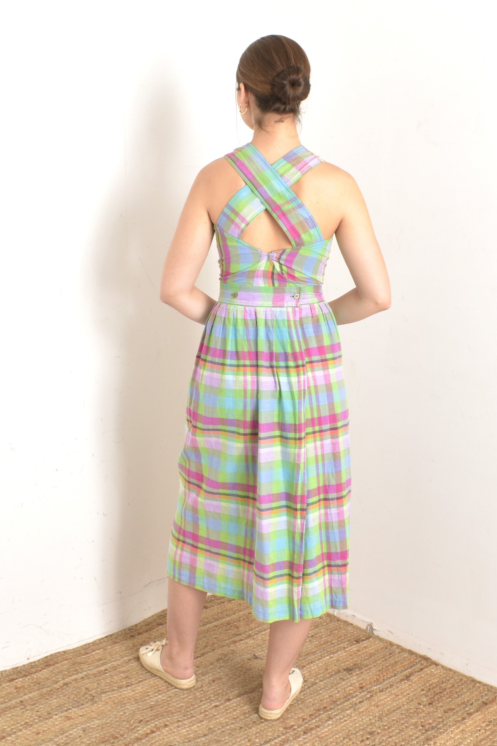 80s plaid cross back dress.jpeg