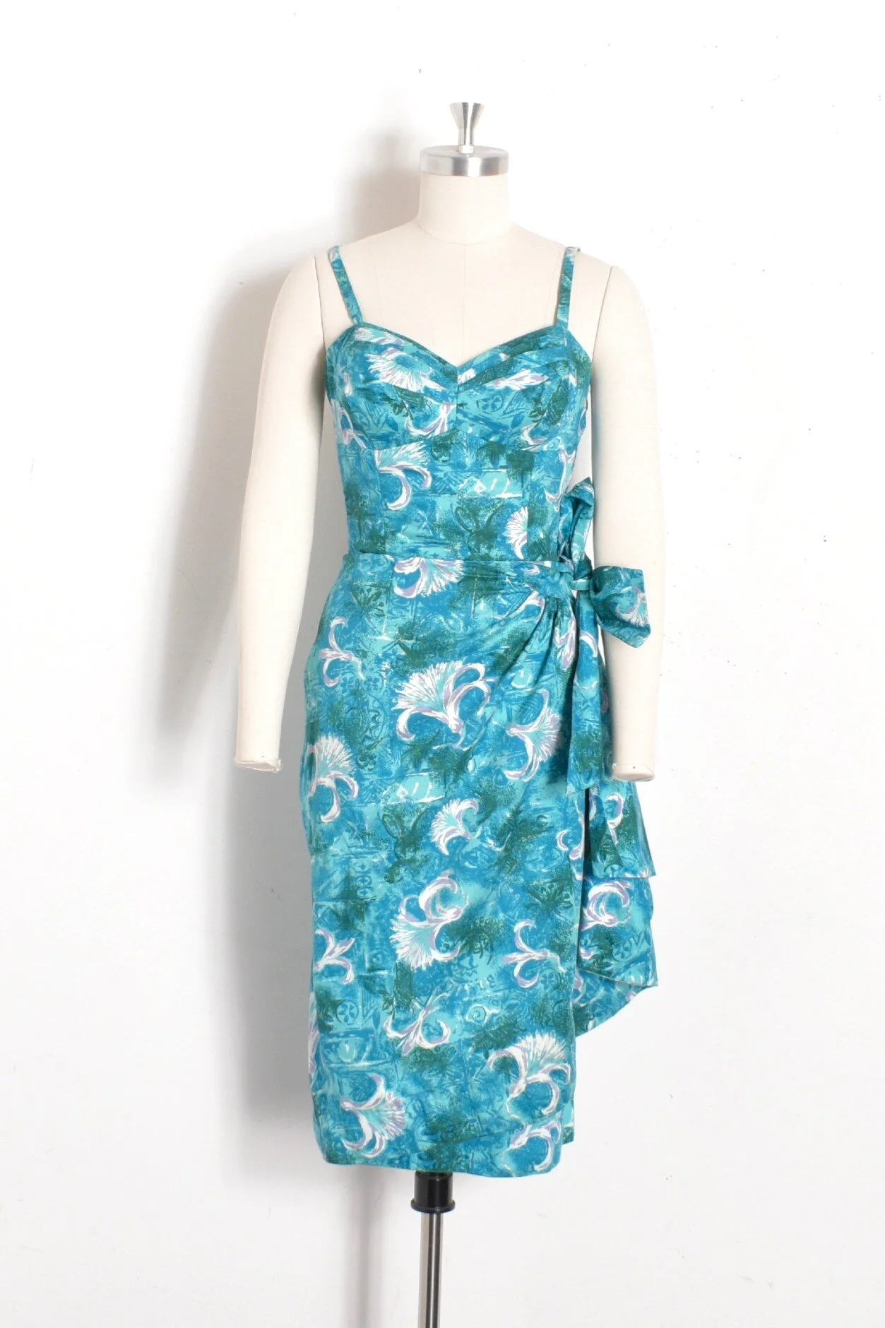 blue sarong dress Xscape Evenings Women's Halter Neck Satin Sheath Gown - Blue main image 1