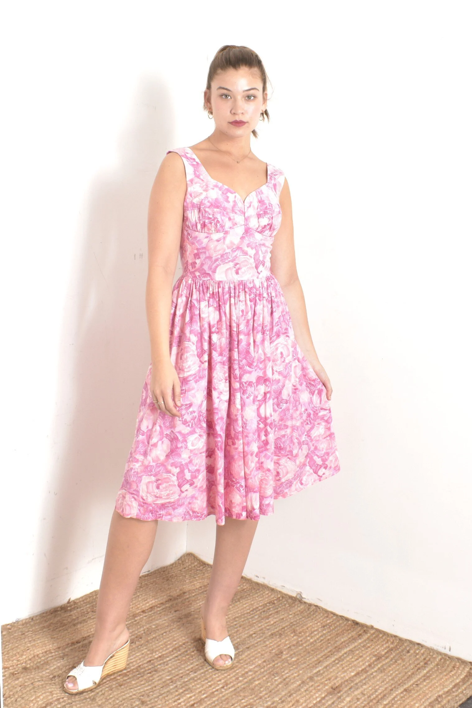 white christmas dresses 1950s Strap Lace-Up Corset Mini Dress main image 0