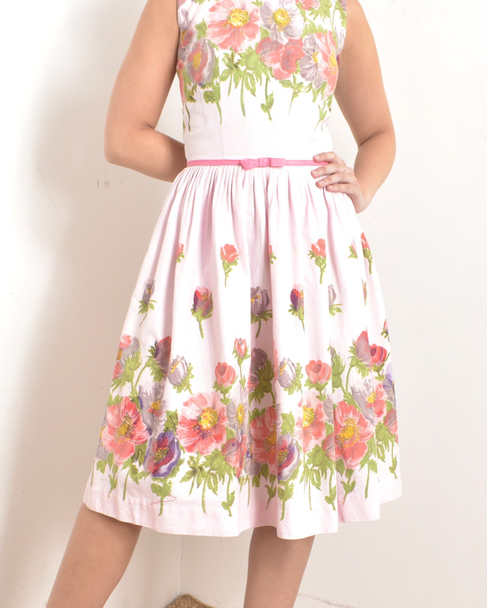 1960s floral border print dress1.jpeg