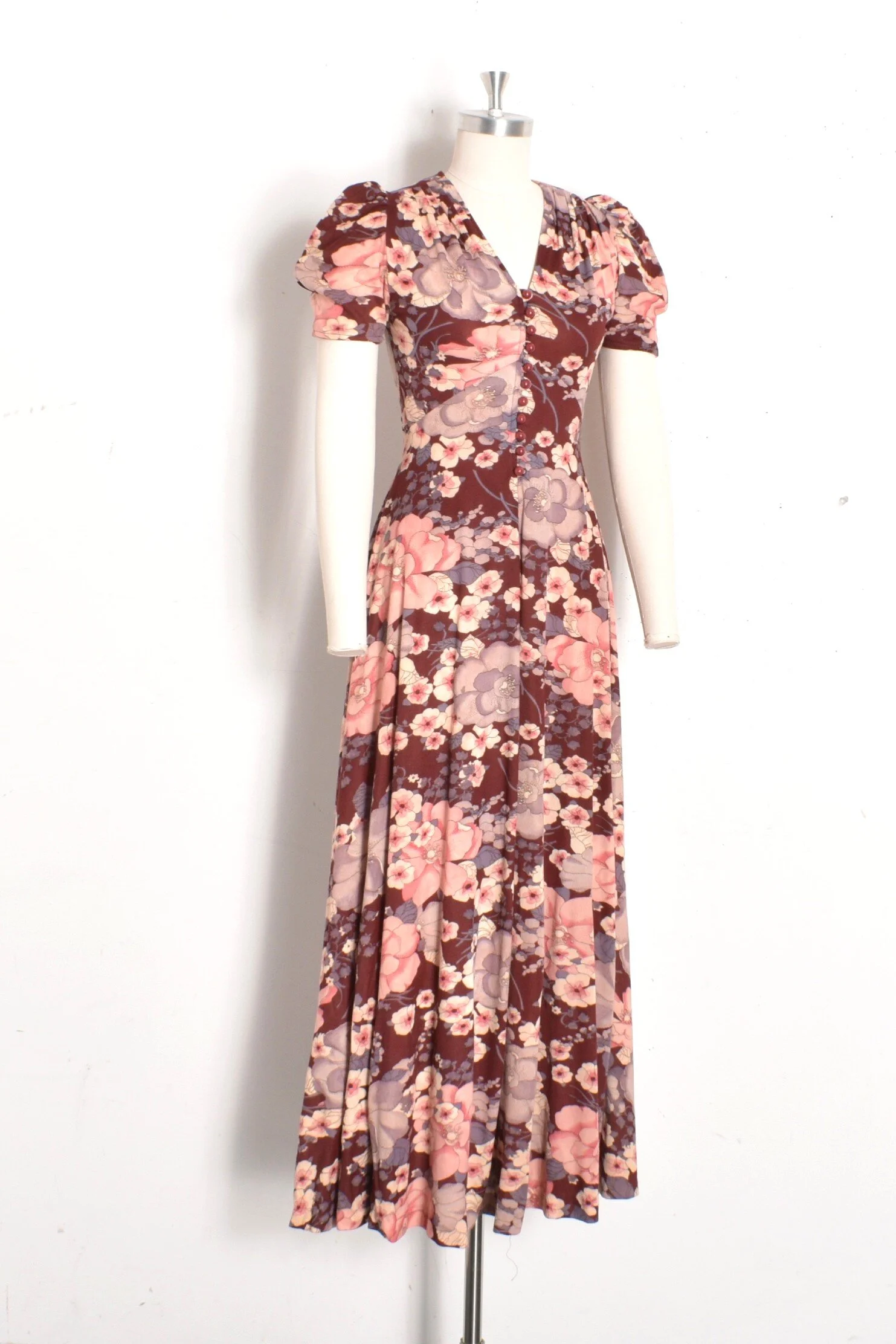 princess polly baby blue dress Kristina Wine Gray Multi Maxi Dress Ready to Ship main image 1
