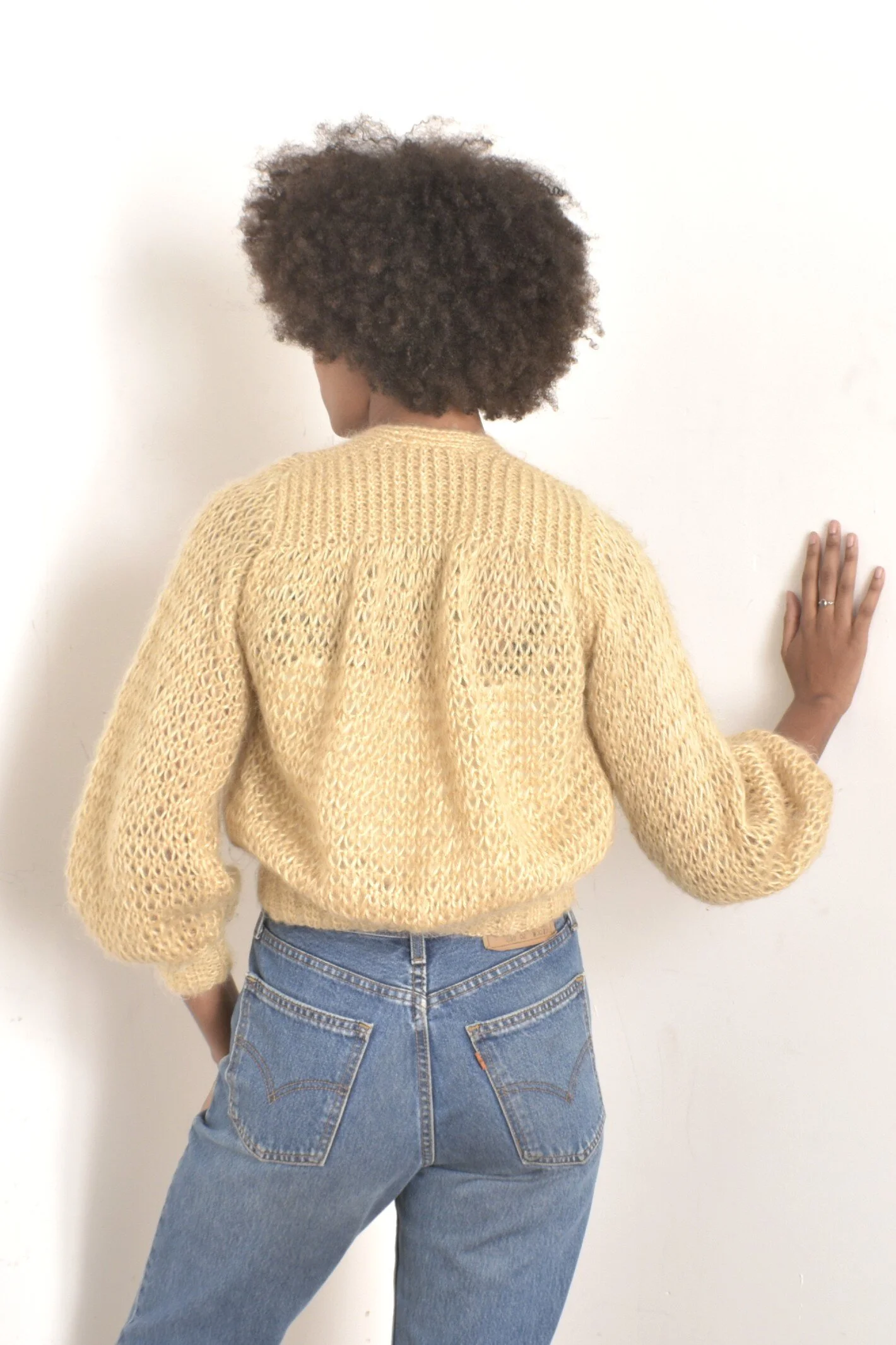 1980s Woolrich Hand Knit Floral Cardigan-S/M — La Poubelle Vintage