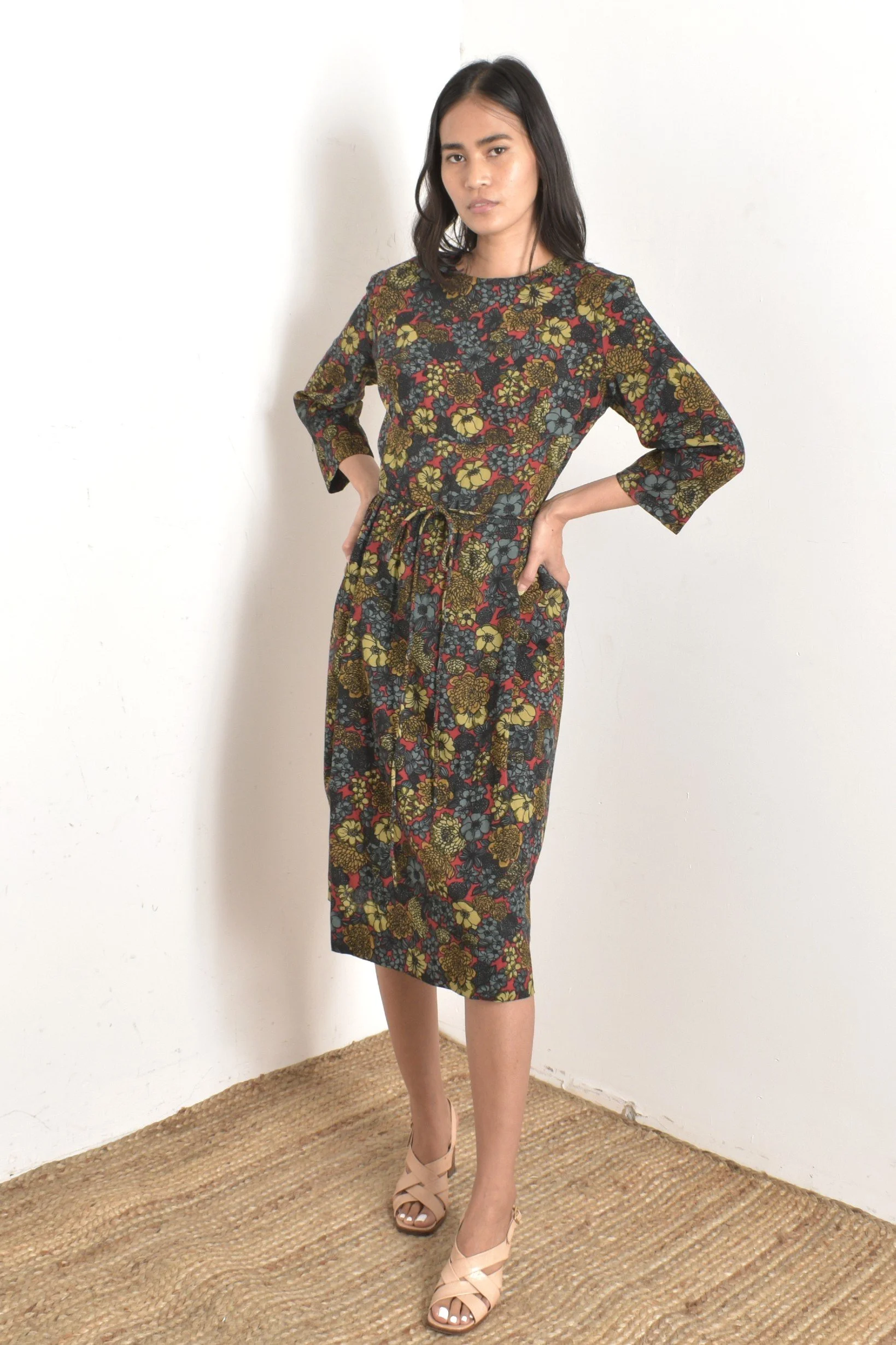 1960s Abercrombie & Fitch Fall Florals Wool Dress-medium La Poubelle Vintage 1960s Abercrombie & Fitch Fall Florals Wool Dress-medium La Poubelle Vintage