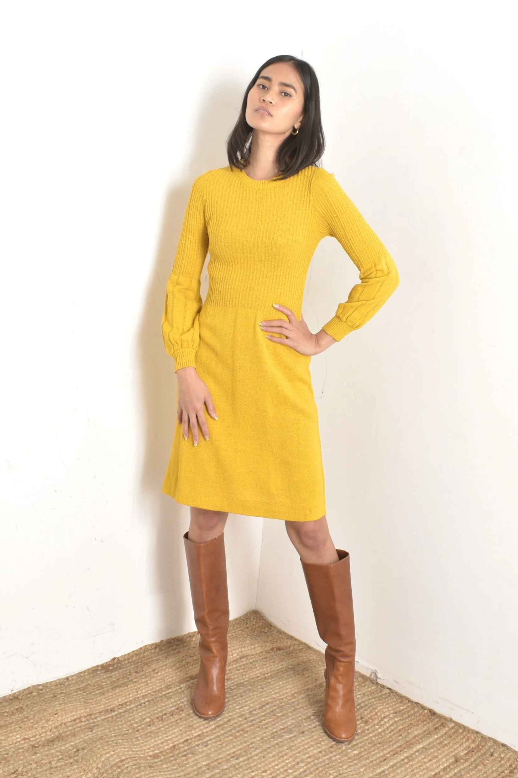 grey turtleneck sweater dress Haylie Sleeveless Turtleneck Sweater Dress