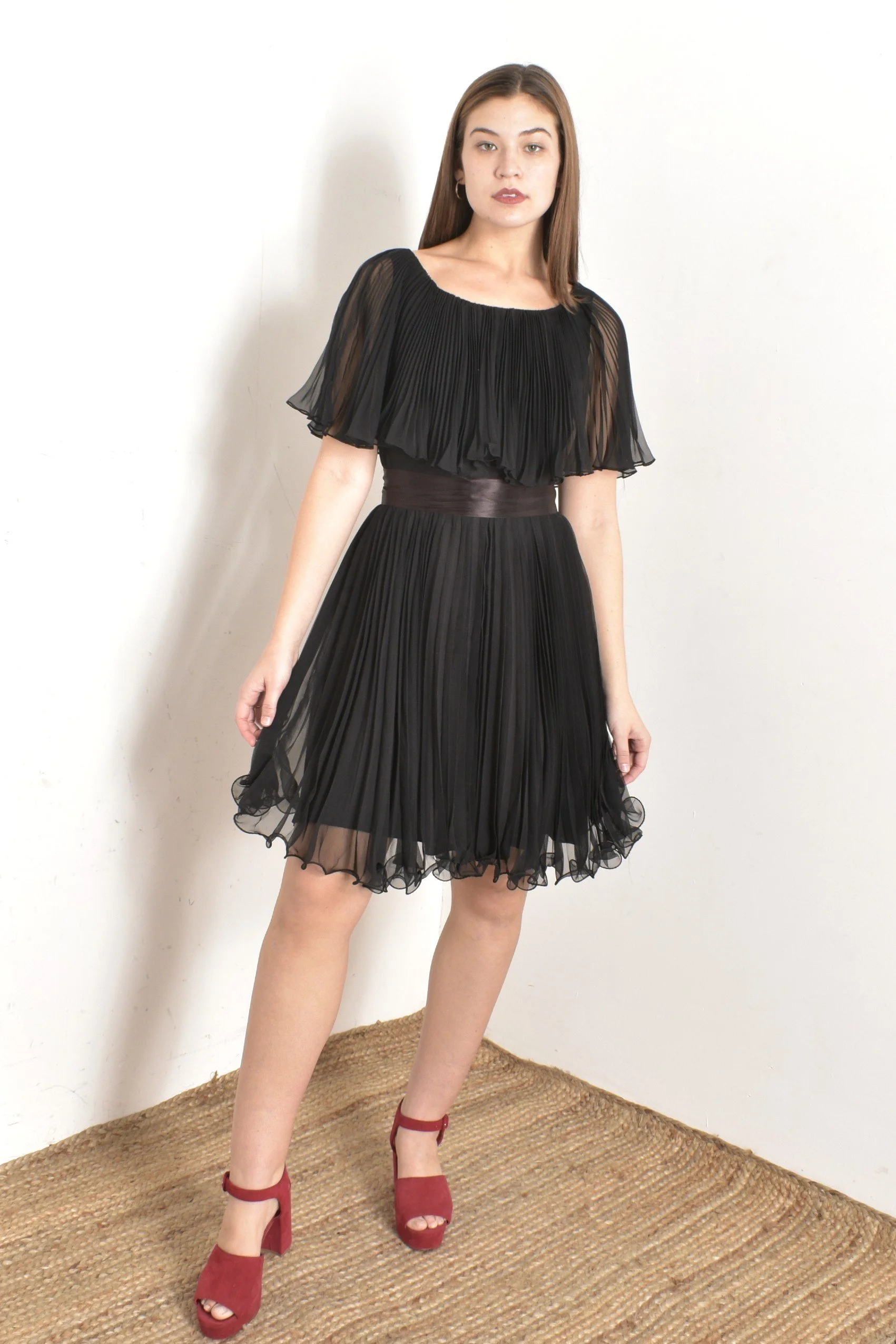 miss elliette chiffon dress Ms. Elliette Vintage Chiffon Dress Sz M