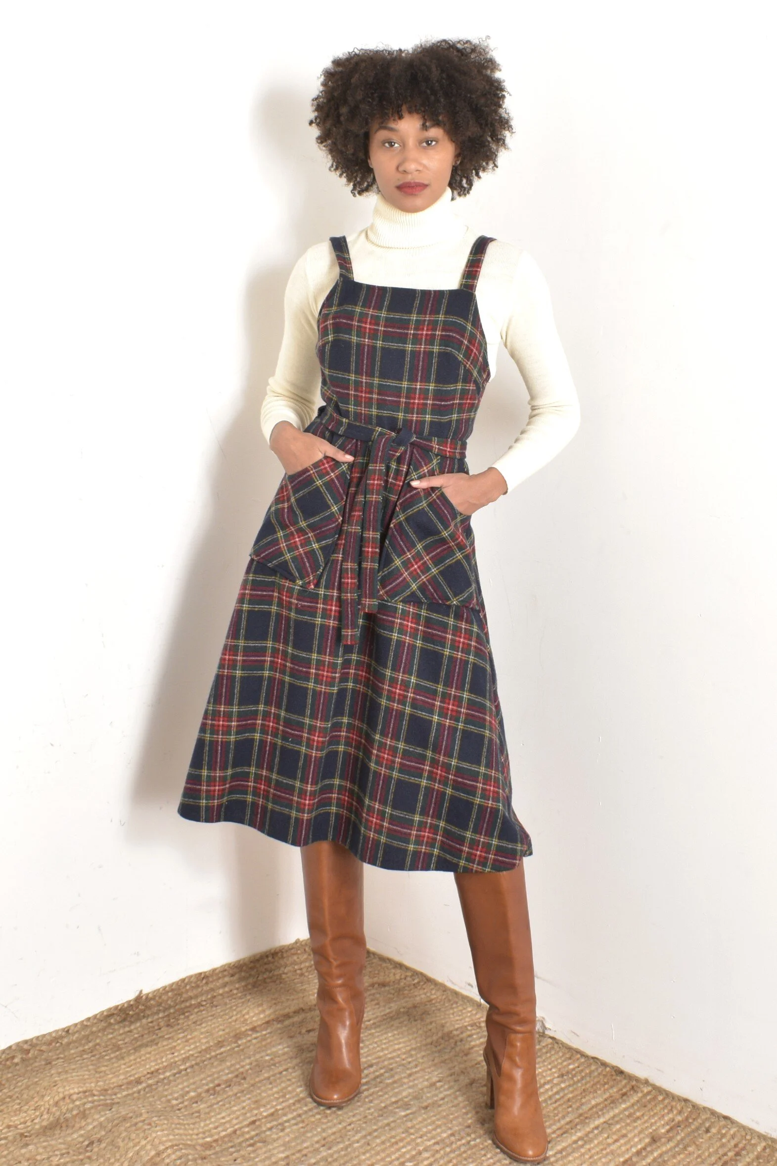 1970s Lanz Originals Plaid Wool Wrap Dress-S/M La Poubelle Vintage 1970s Lanz Originals Plaid Wool Wrap Dress-S/M La Poubelle Vintage