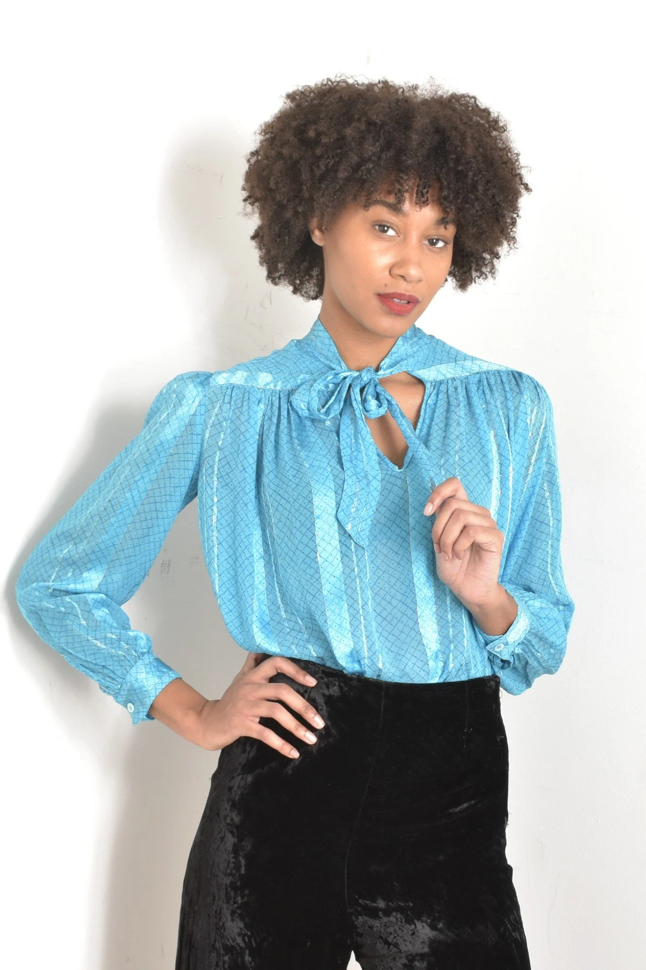 1980s Tissue Silk Blouse-S/M/L — La Poubelle Vintage
