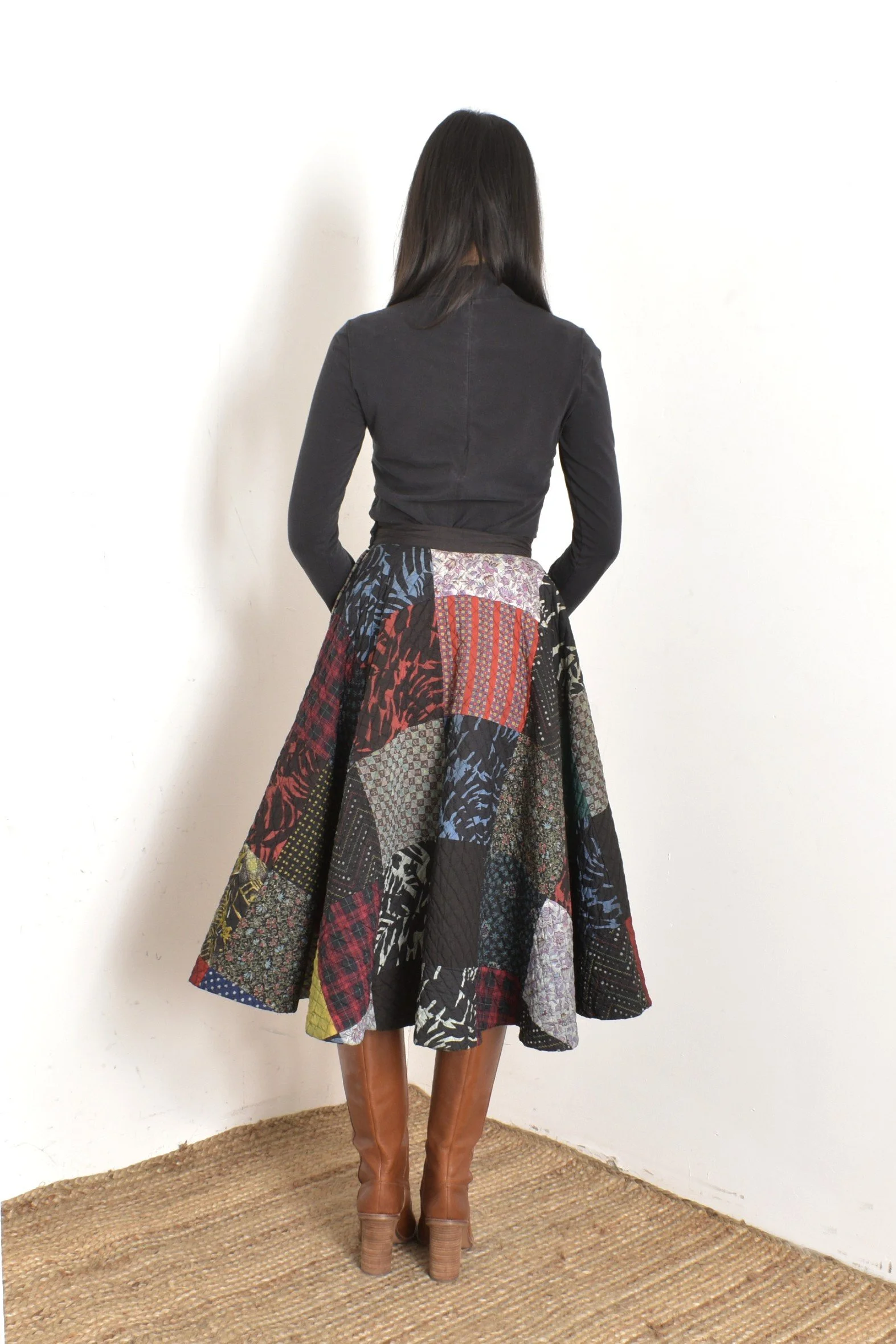 1950s Quilted Cotton Skirt –XS — La Poubelle Vintage