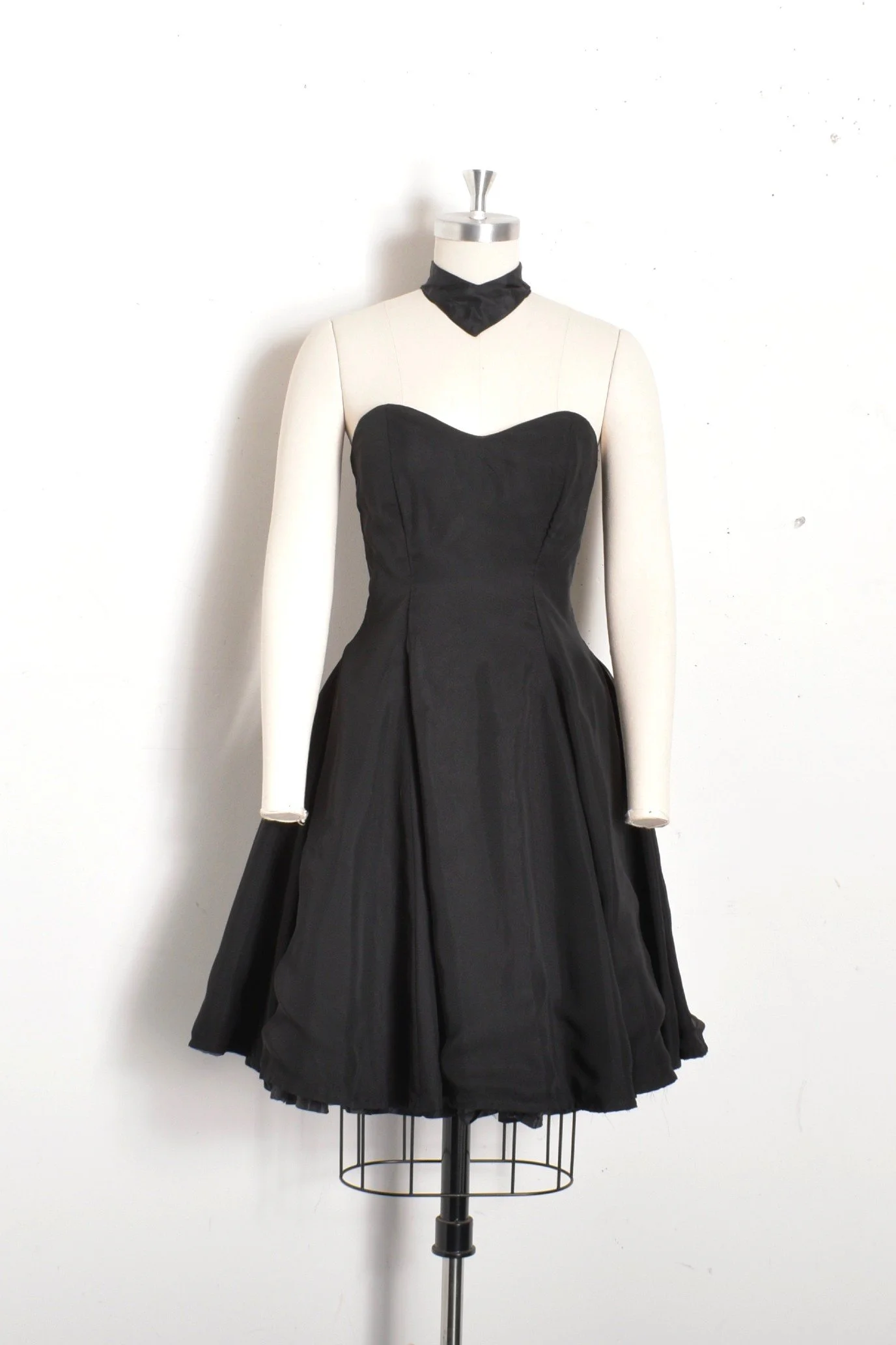 strapless open back dress Black Halter Long Party Dress with Sparkle main image 1