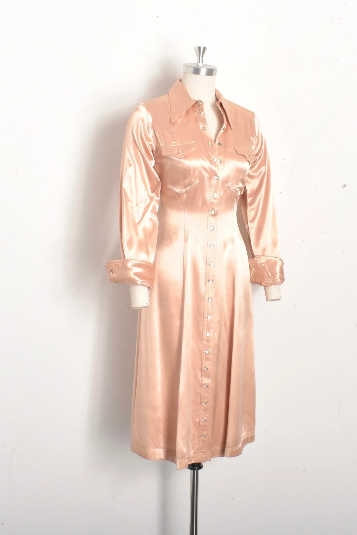 rose gold shirt dress Leather Button Down Dress | Women's Boutique