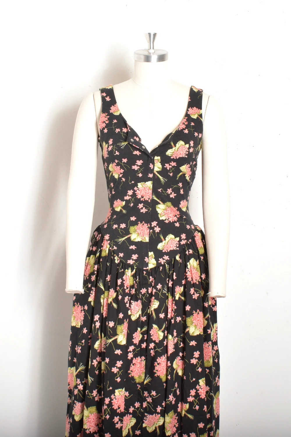 90s Laura Ashley Plaid Linen Dress-small  La Poubelle Vintage