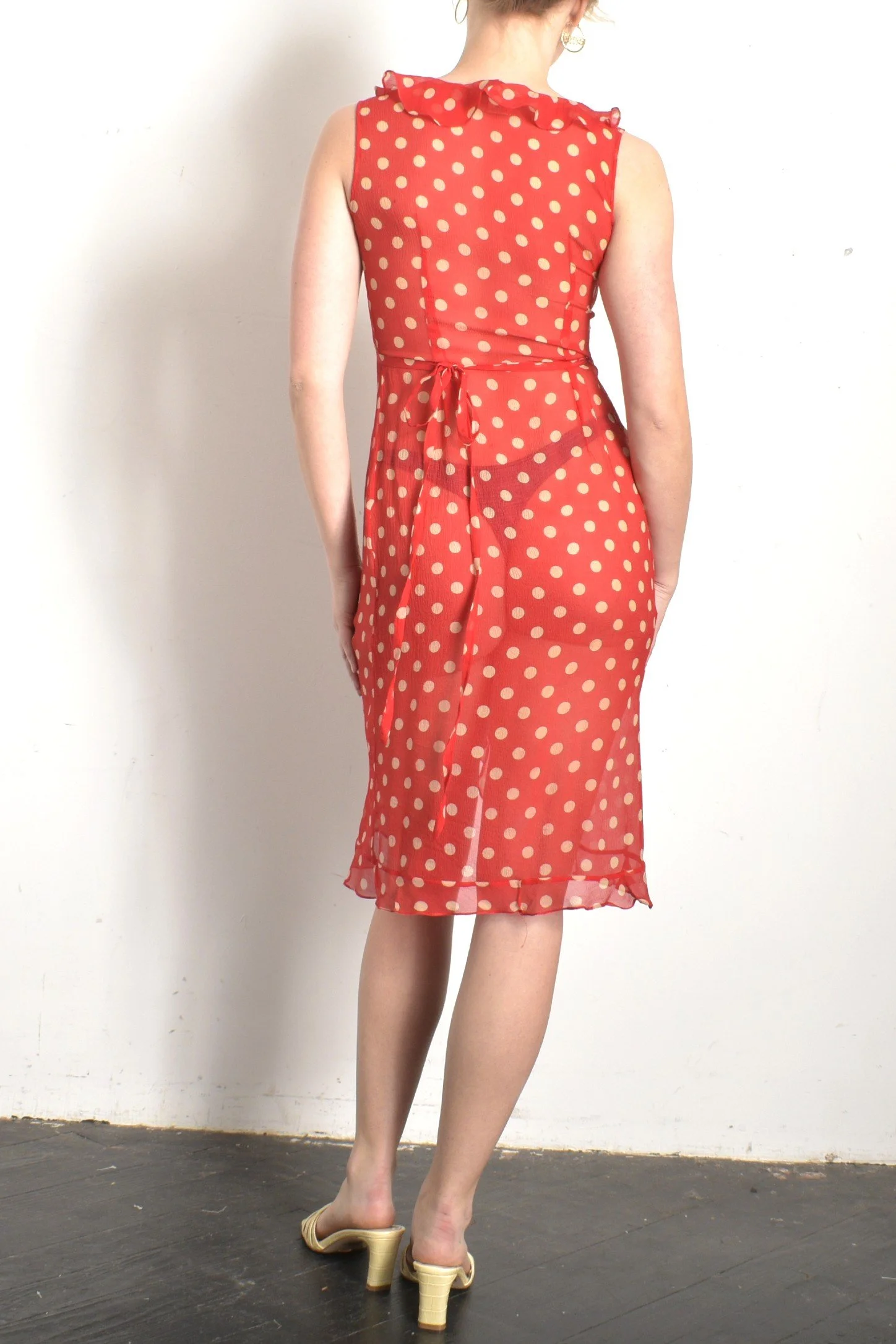 Collette Dinnigan Polka Dot Wrap Dress- XS/S  La Poubelle Vintage