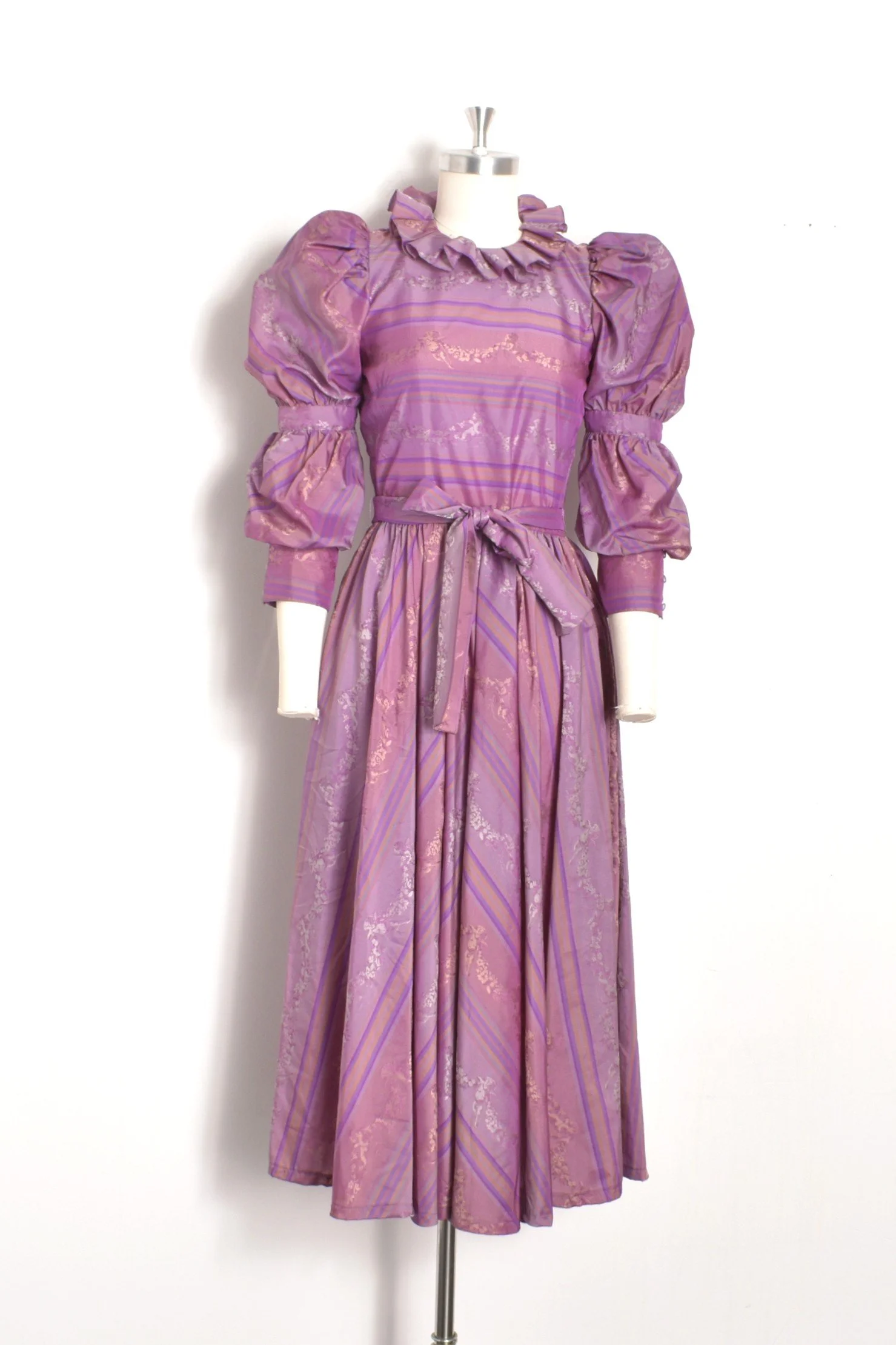 80s purple dress 80s Purple Satin-like Dress| Vintage Women's Retro Sleeveless Party Dress