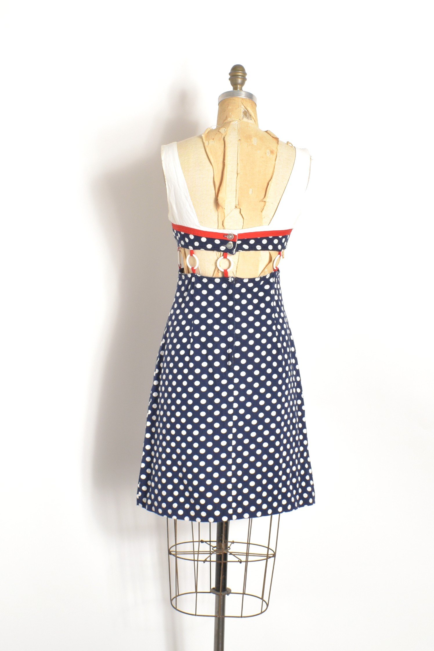white christmas dresses Bow-Front Long Polka-Dot Prom Dress with Cut Out Black/White / 14 main image 0