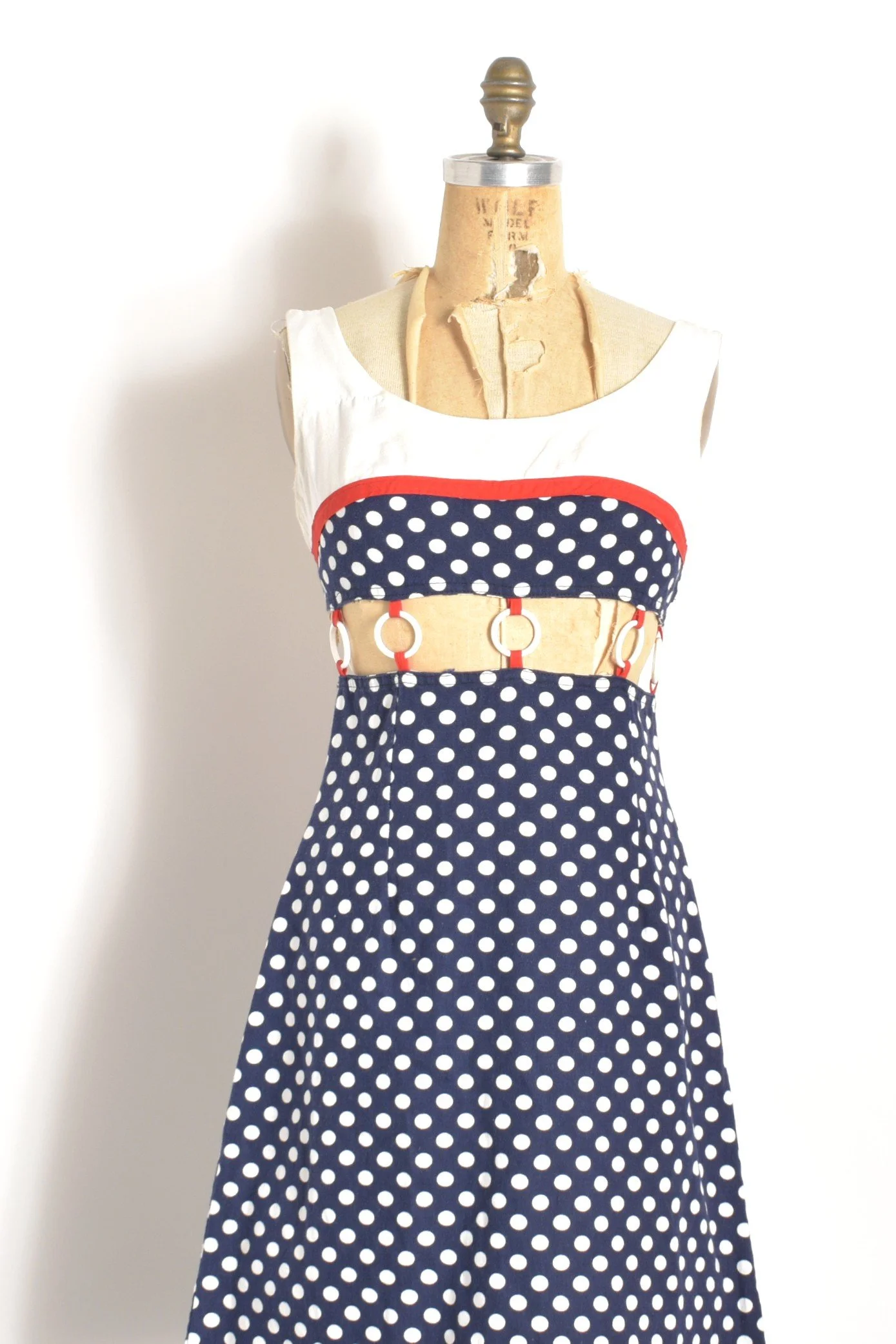 white christmas dresses Polka-Dot Long Ruffled A-Line Prom Dress with Cut Out Black/White / 8 main image 0