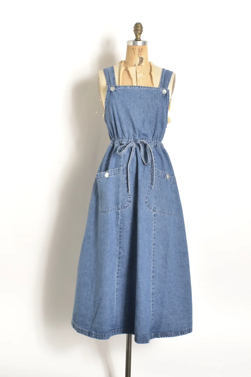 white christmas dresses 1980s Denim Dress